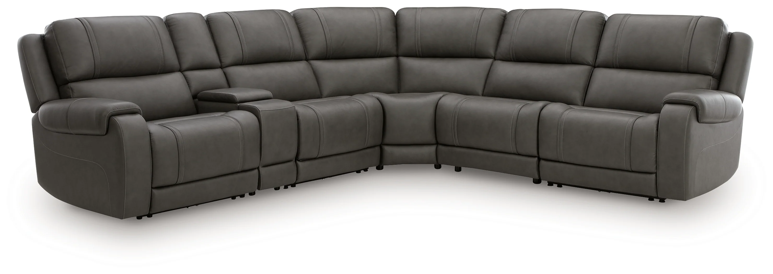 5Z - Pittson Anchor Leather 6-Piece Power Reclining Sectional - Image 2