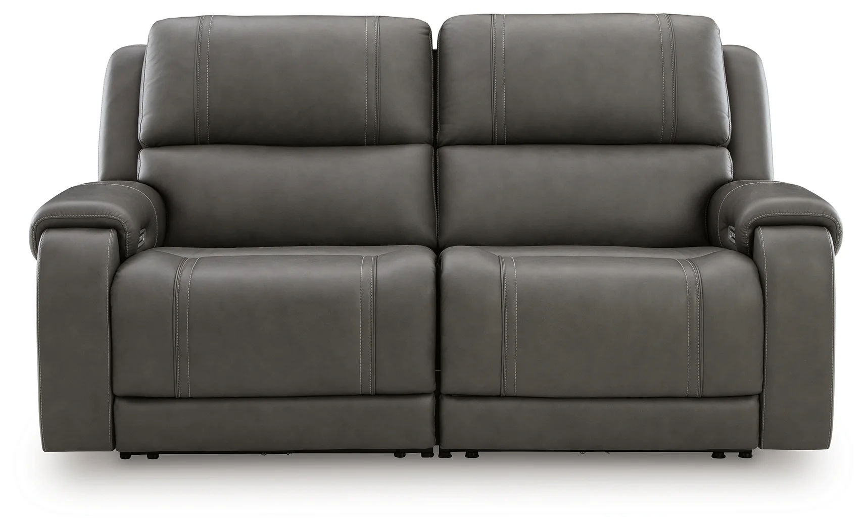 5Z - Pittson Anchor Leather 2-Piece Power Reclining Sectional Loveseat - Image 2