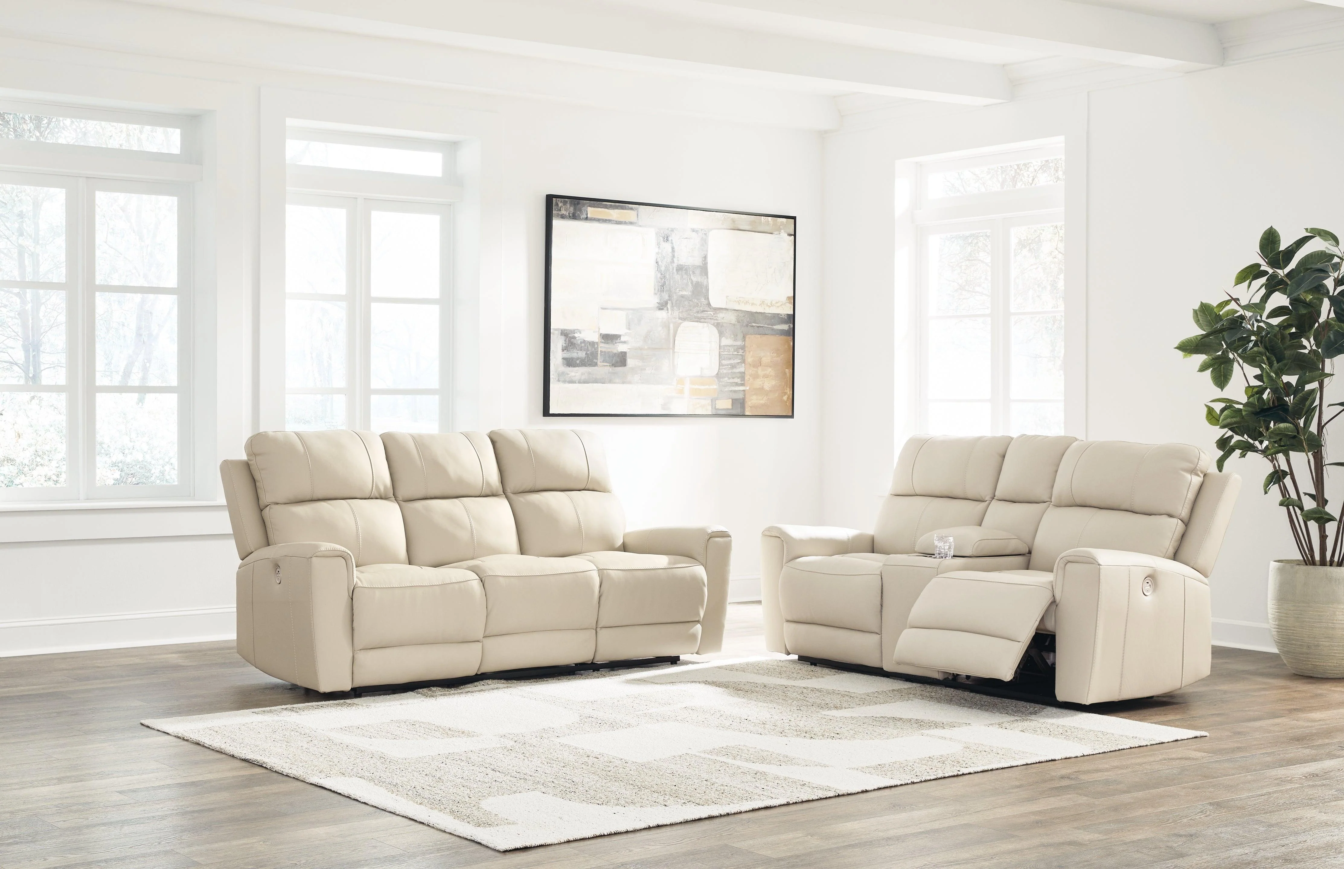 Dahlmoore Almond Sofa and Loveseat - Image 2