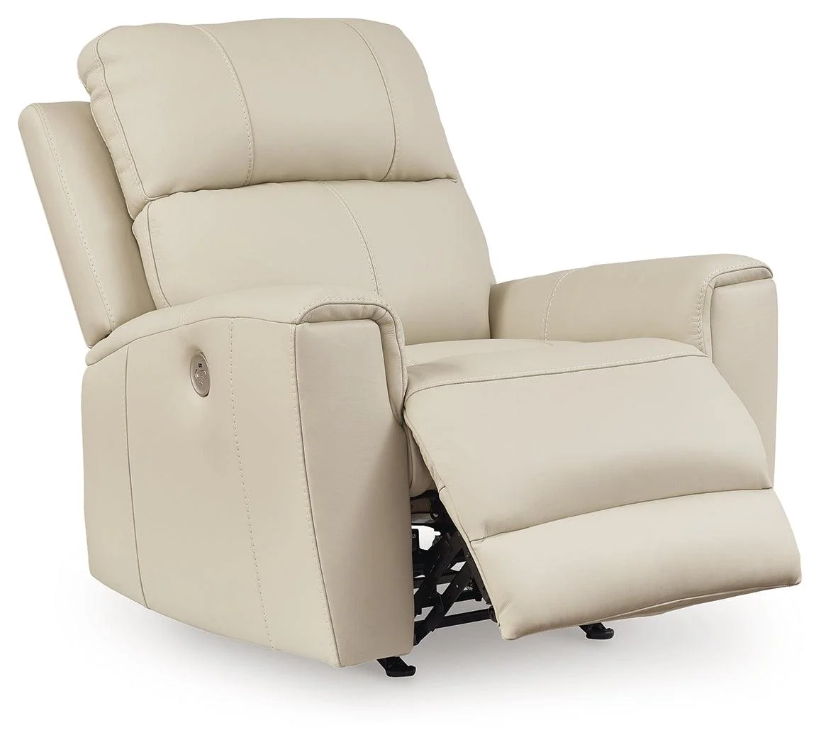 Dahlmoore Almond Leather Power Recliner - Image 3