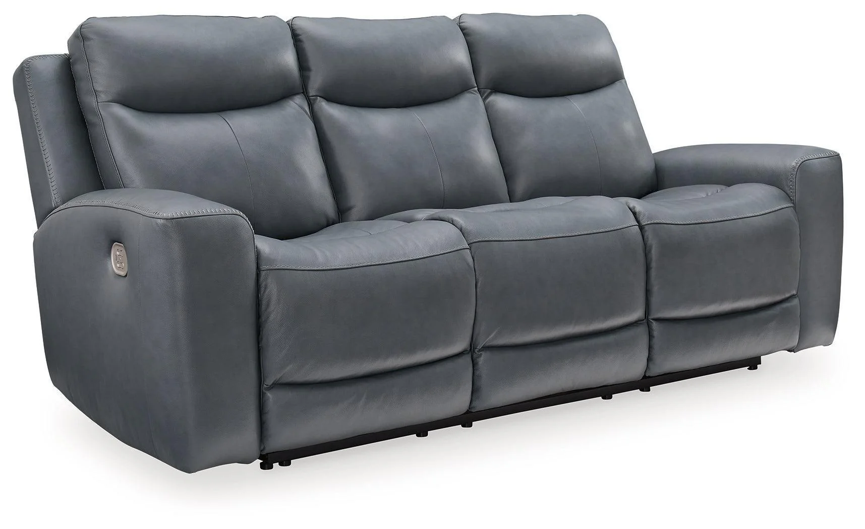 Mindanao Steel Leather Power Reclining Sofa - Image 3