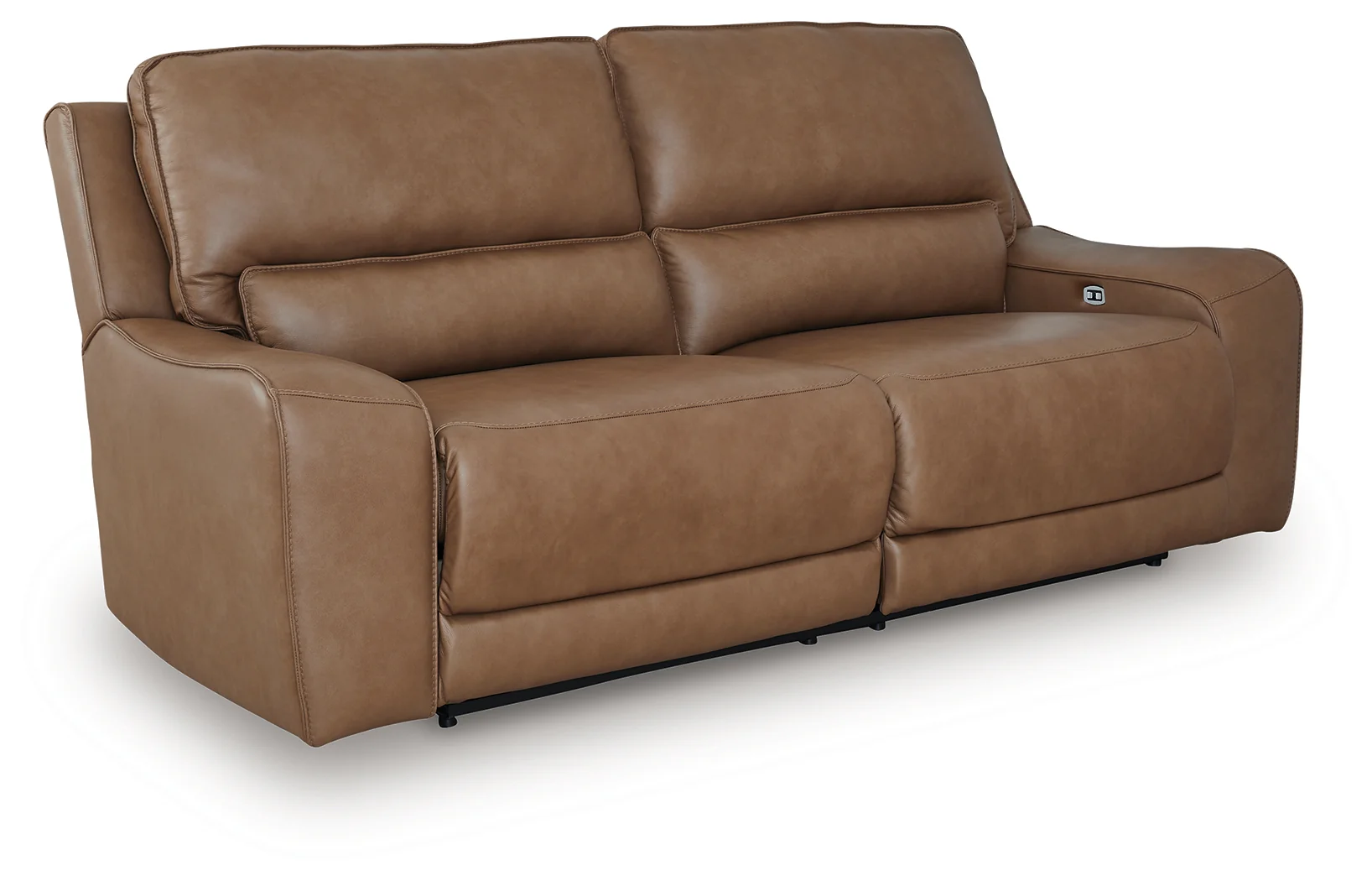 DeepWakes Caramel Leather Power Reclining Sofa - Image 2