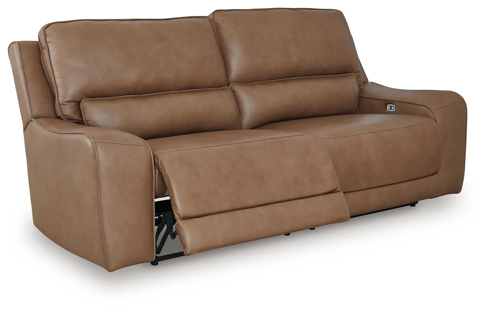 DeepWakes Caramel Leather Power Reclining Sofa - Image 3