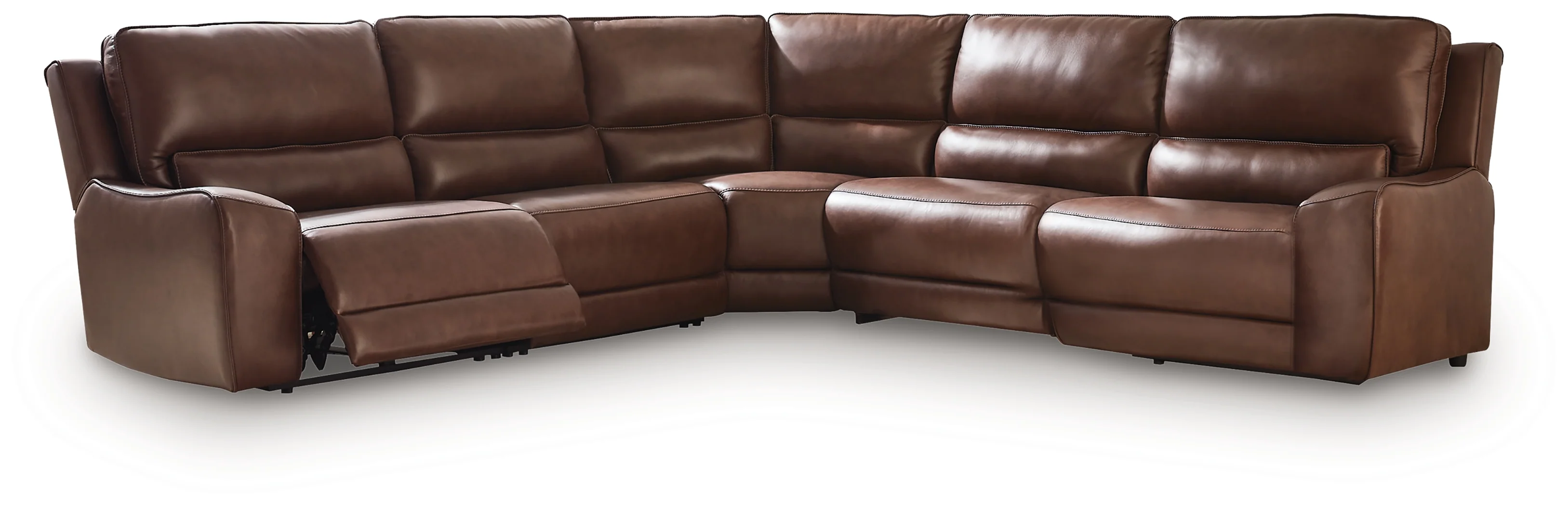 DeepWakes Canyon Leather 5-Piece Power Reclining Sectional - Image 2