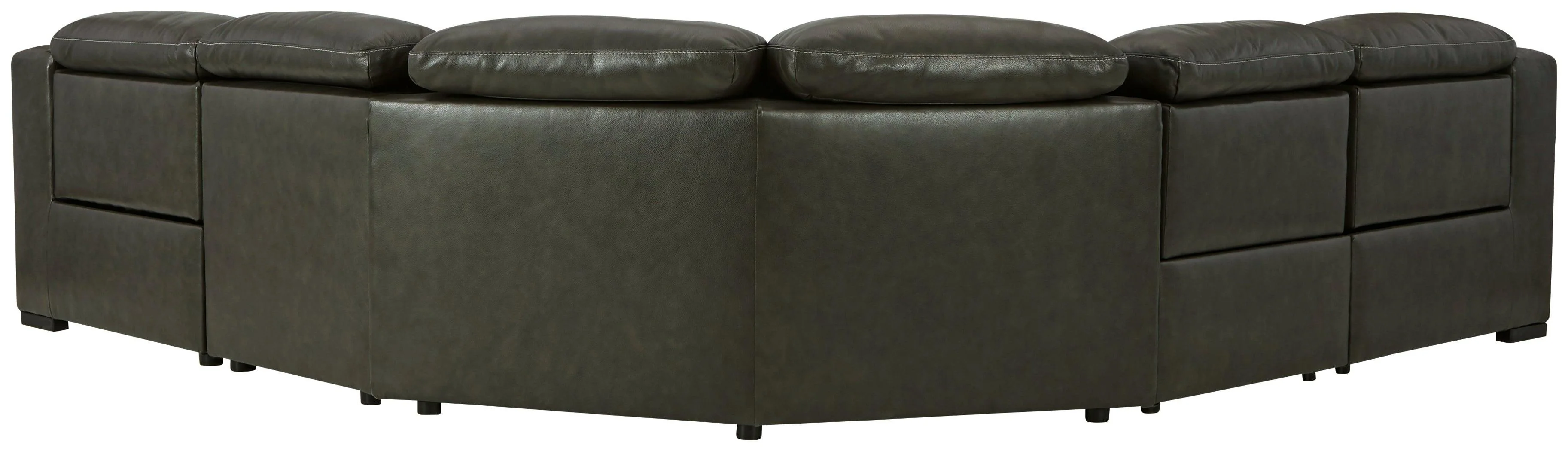 Center Line Dark Gray 5-Piece Power Reclining Sectional - Image 3