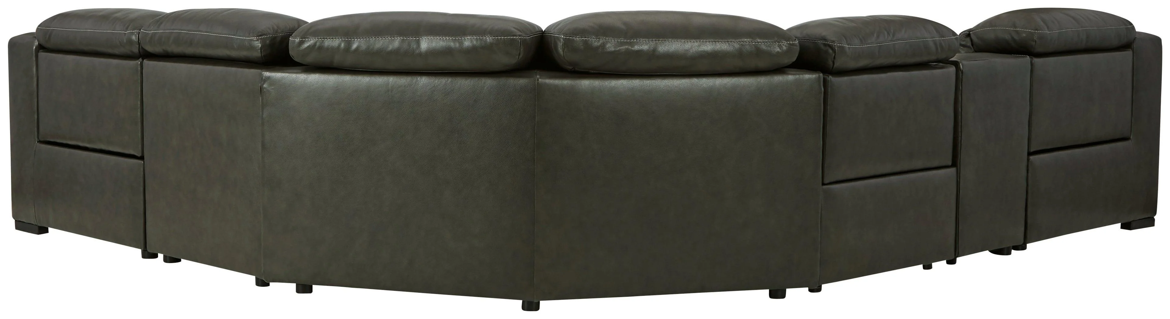 Center Line Dark Gray 6-Piece Power Reclining Sectional - Image 3
