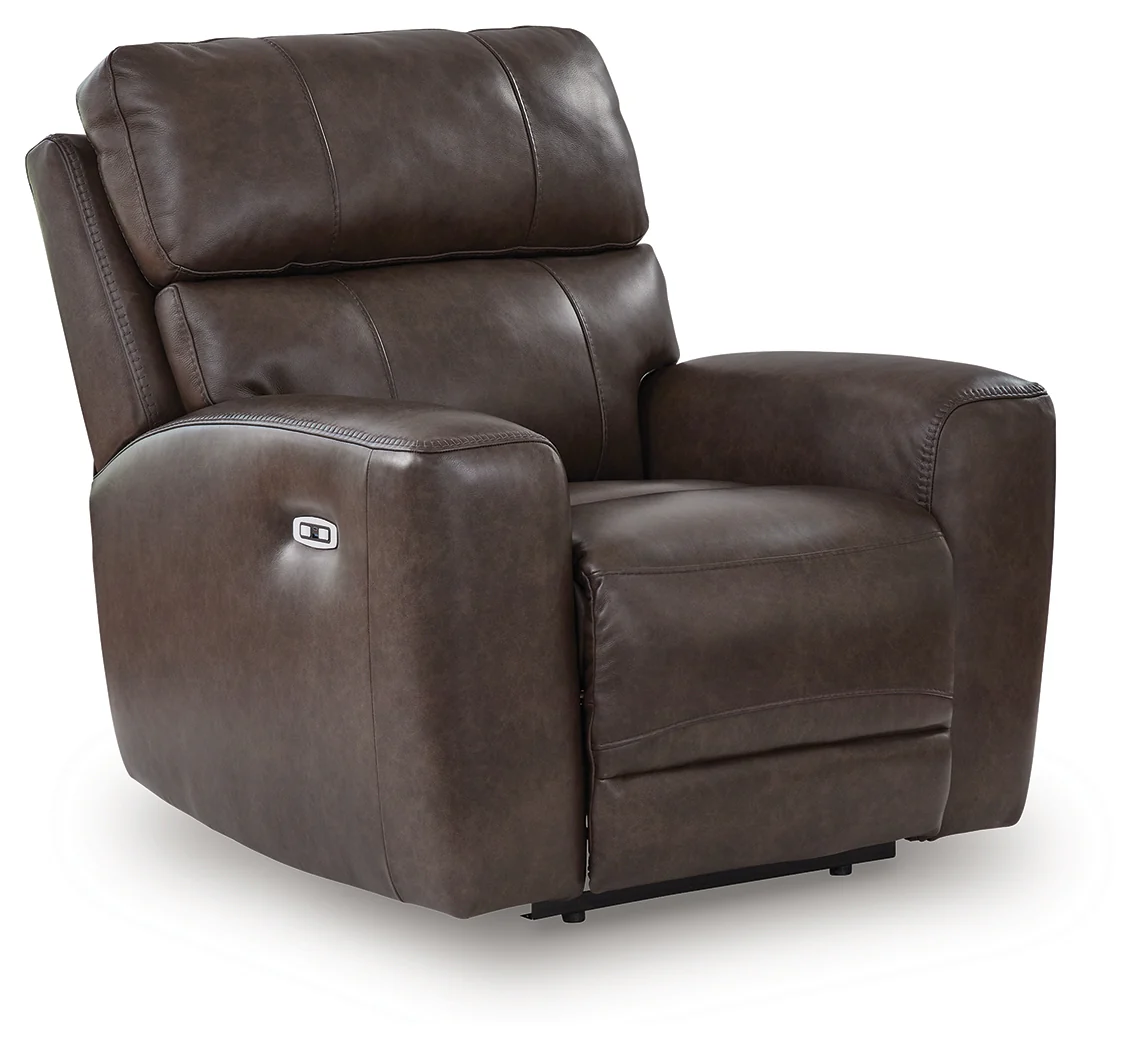 Crossplex Smoke Leather Power Recliner - Image 2