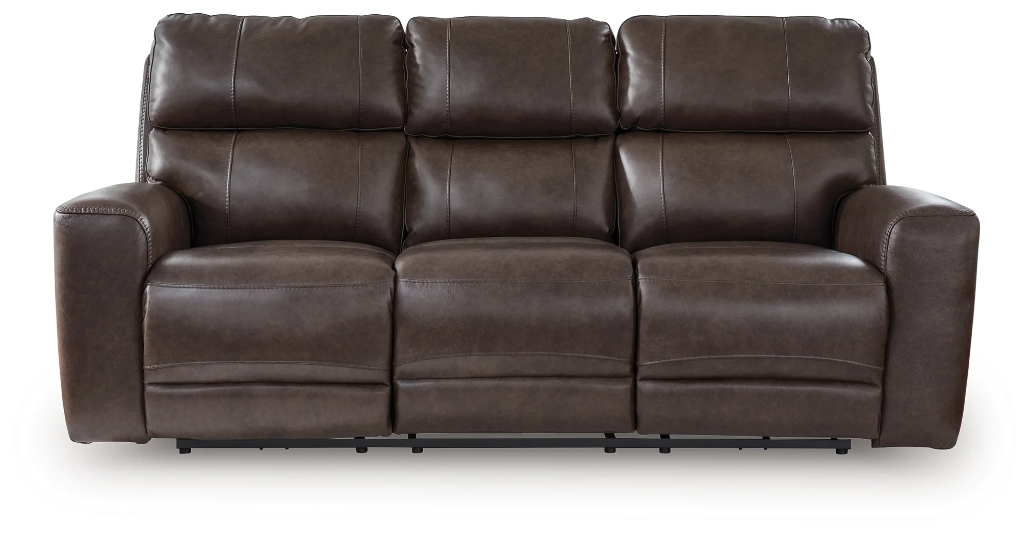 Crossplex Smoke Leather Power Reclining Sofa - Image 2