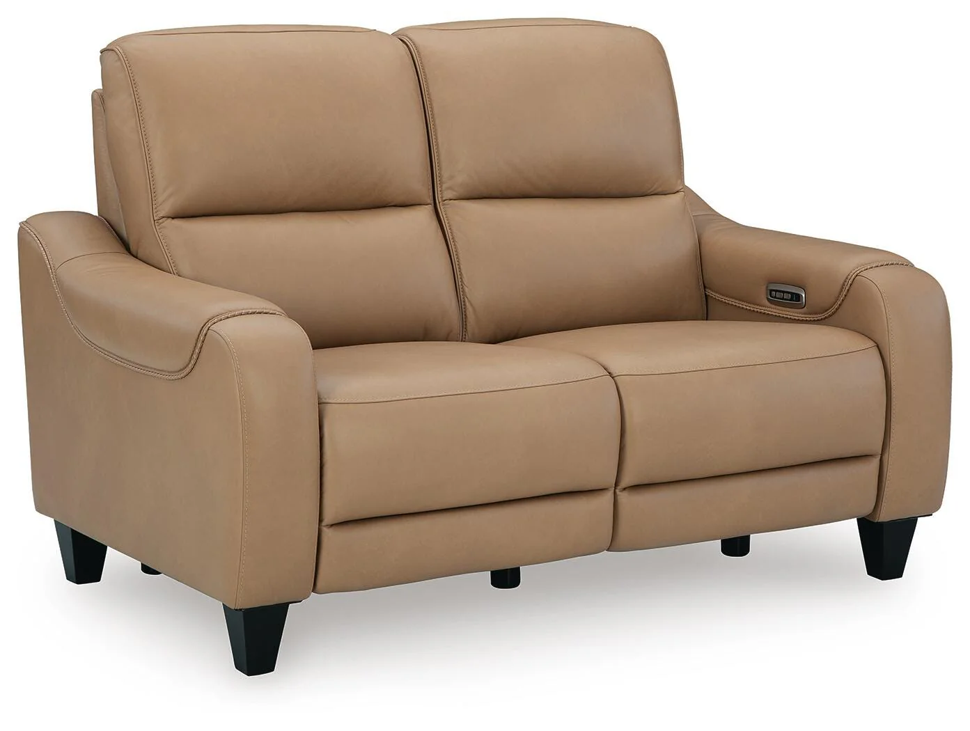Mosswell Toffee Leather Power Reclining Loveseat - Image 2