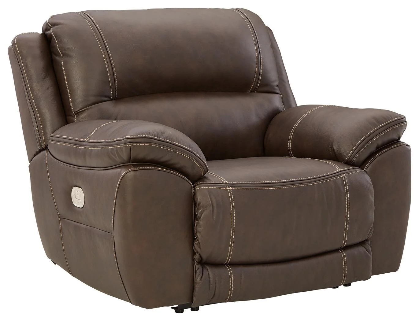 Dunleith Chocolate Leather Power Recliner - Image 2