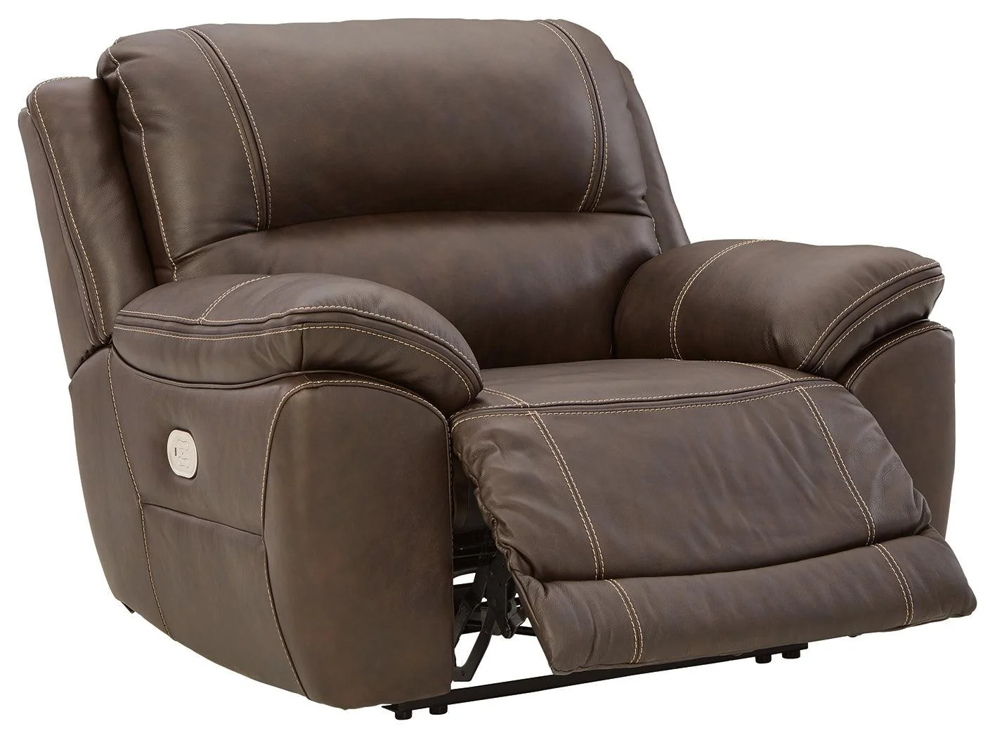 Dunleith Chocolate Leather Power Recliner - Image 3