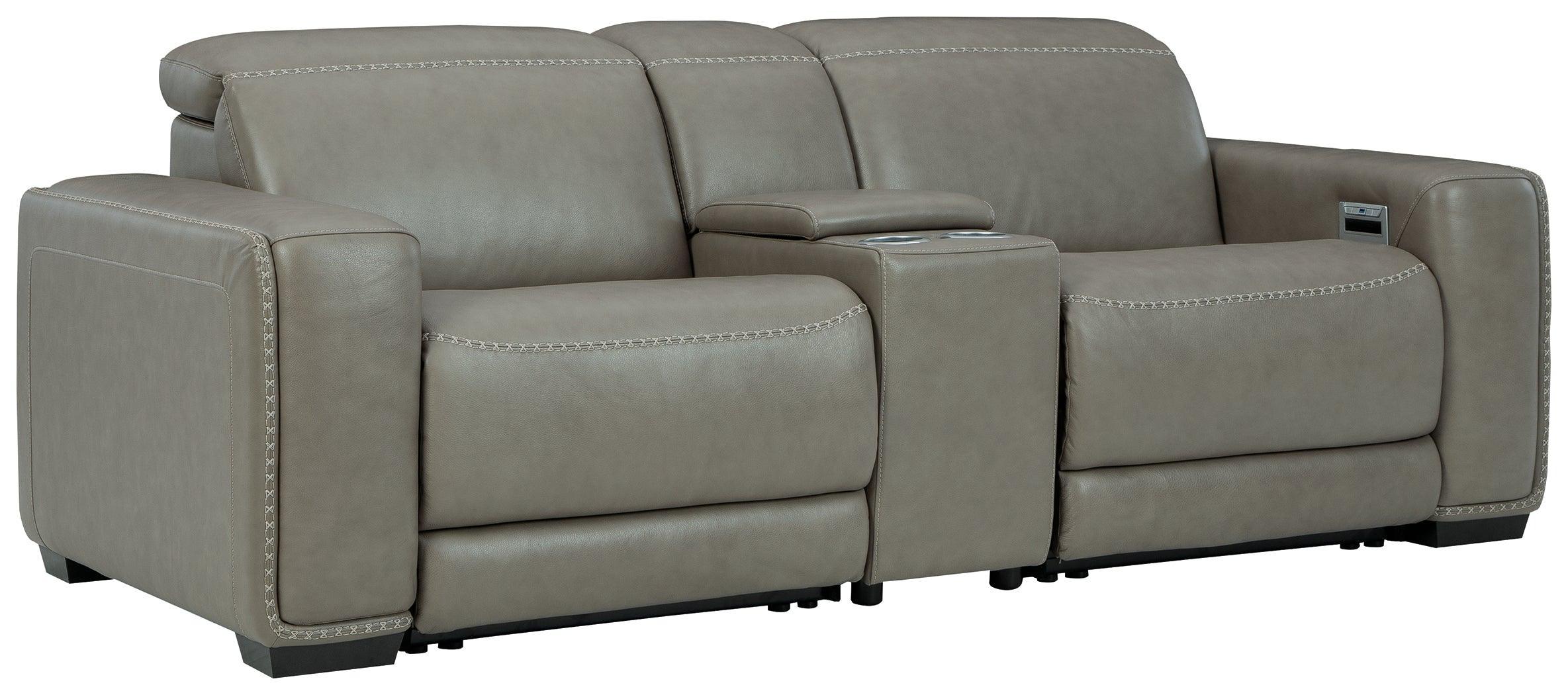 Correze Gray 3-Piece Power Reclining Sectional - Image 2