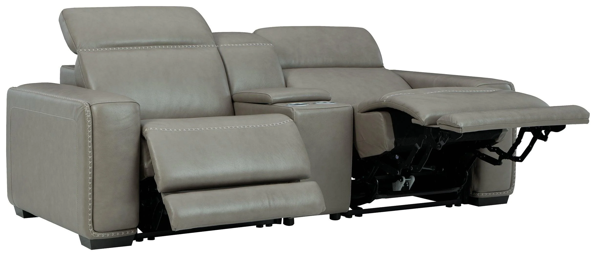 Correze Gray 3-Piece Power Reclining Sectional - Image 3