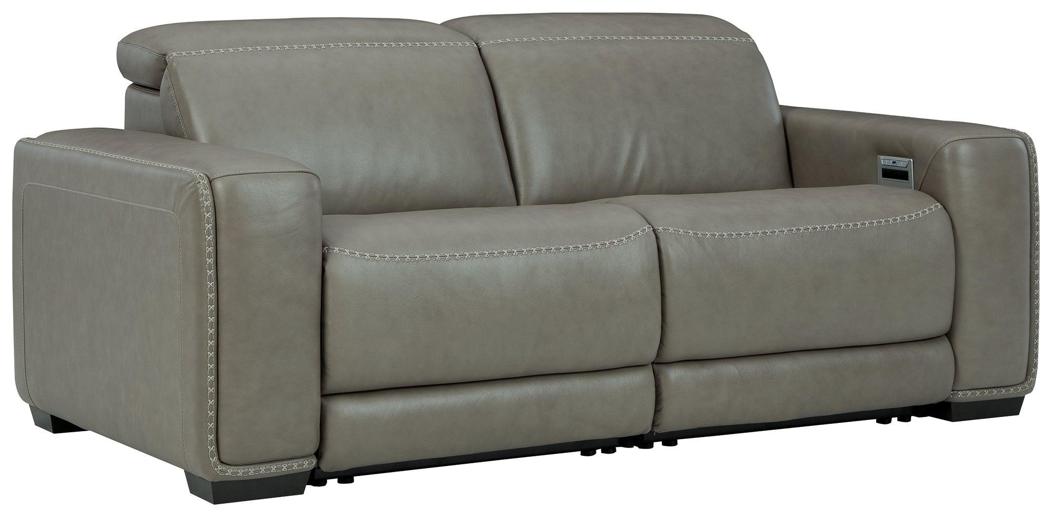 Correze Gray 2-Piece Power Reclining Sectional - Image 2