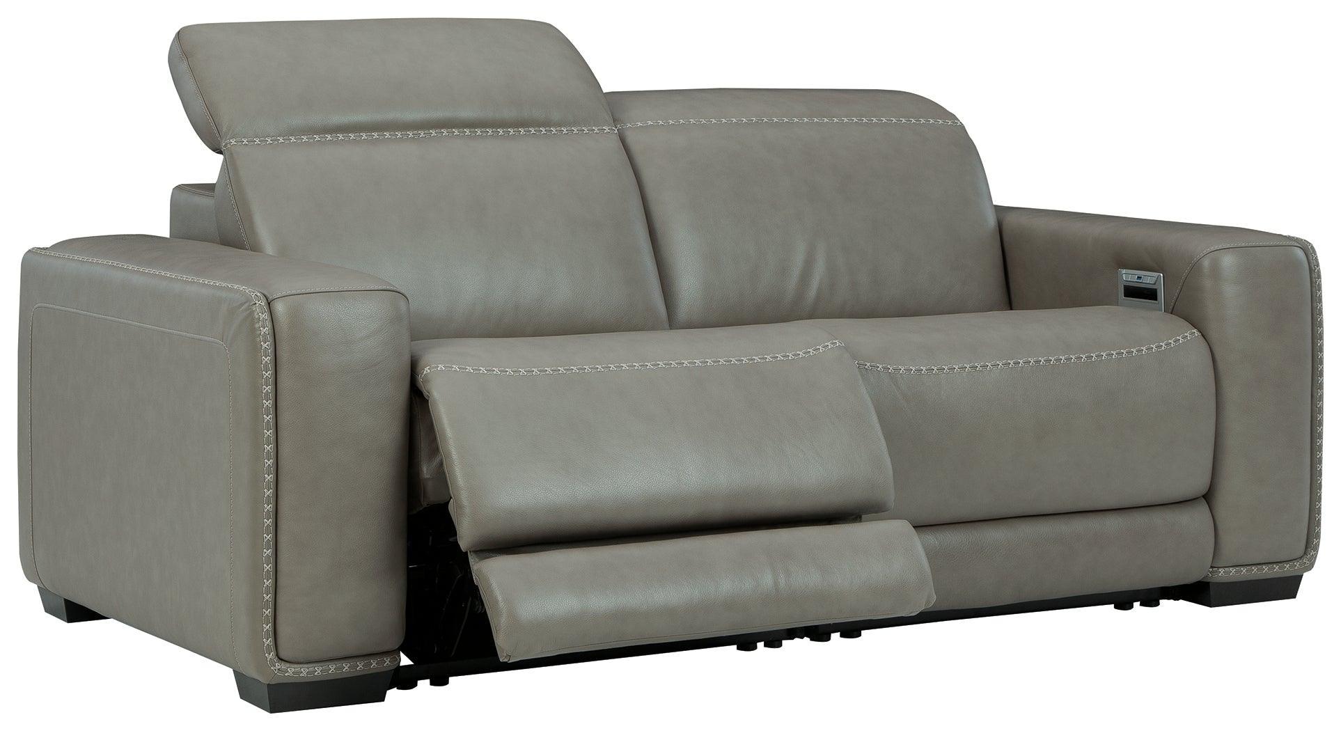 Correze Gray 2-Piece Power Reclining Sectional - Image 3