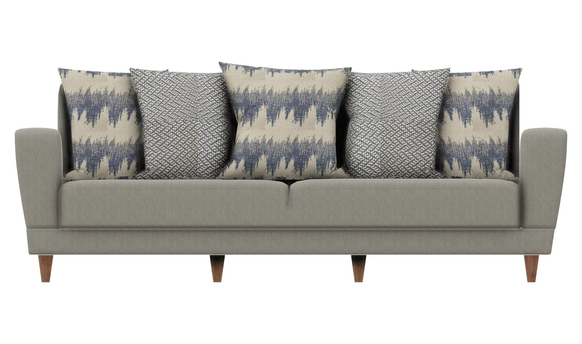 Dolce Padua Cream Blue 3-Seater Sofa Bed - Image 2