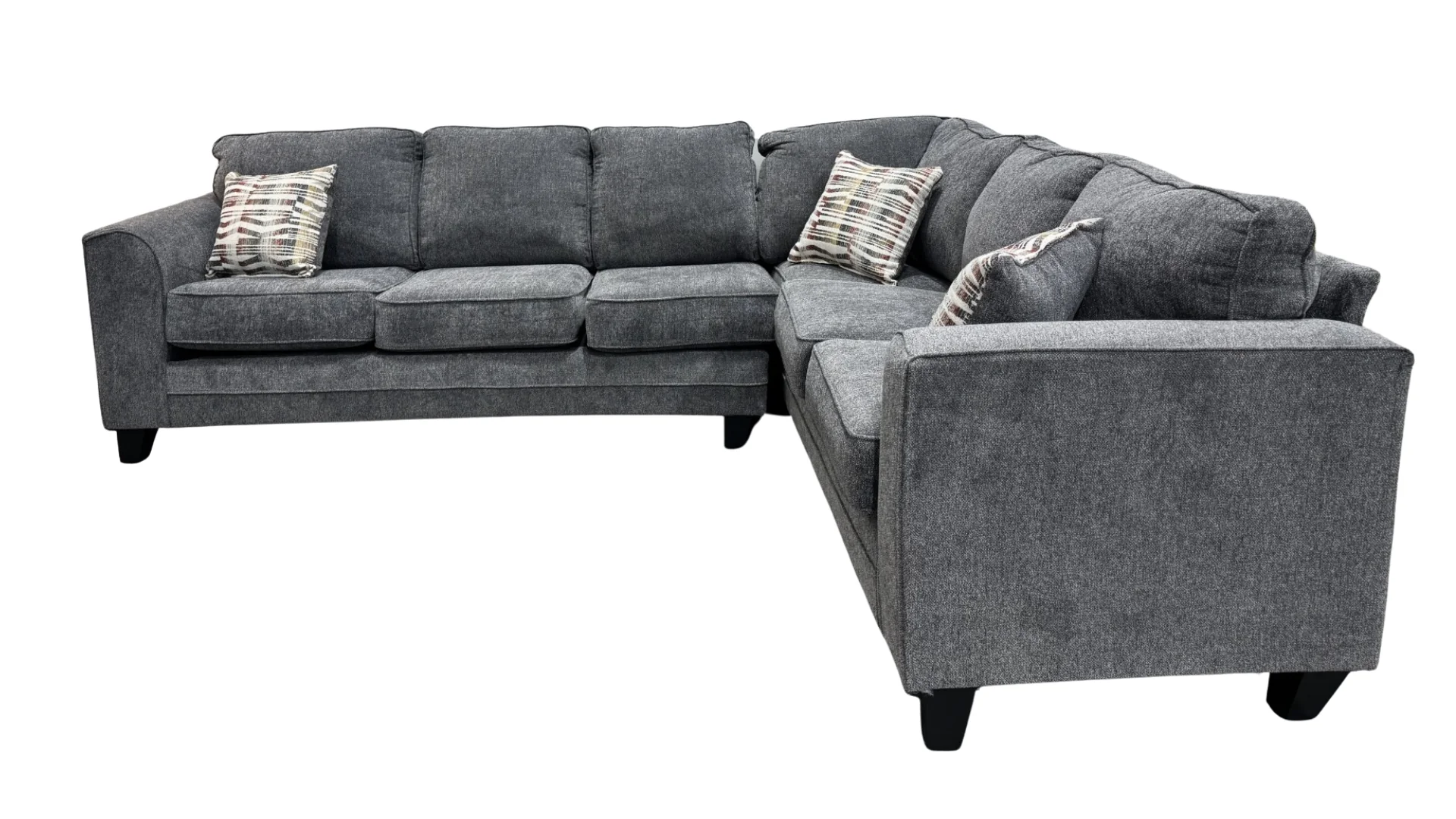 Thea Grey Fabric Sectional - Image 3