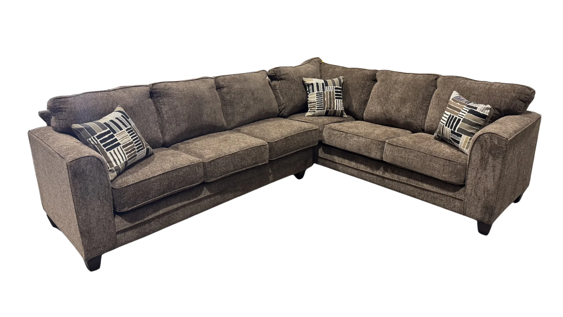 Thea Brown Fabric Sectional - Image 2