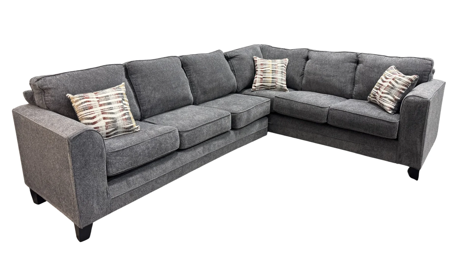 Thea Grey Fabric Sectional - Image 2