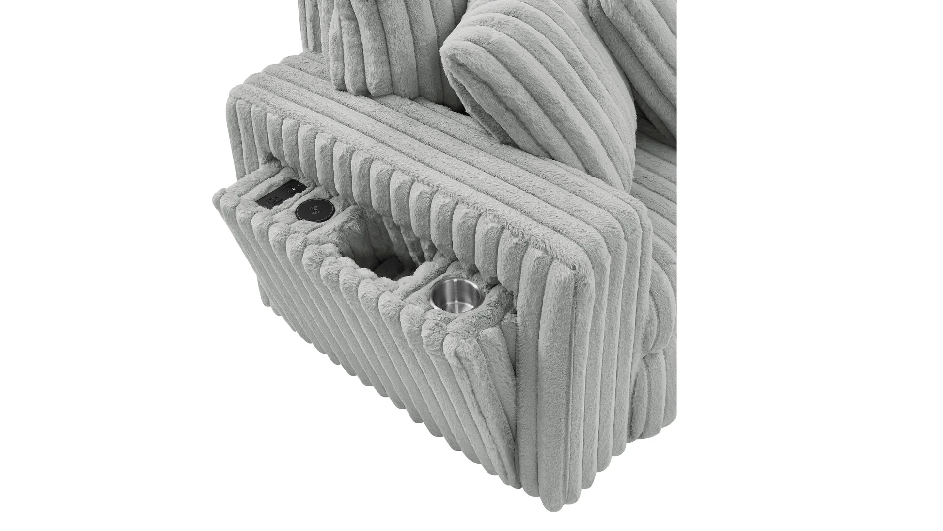 Rana Grey Reclining Sectional - Image 3