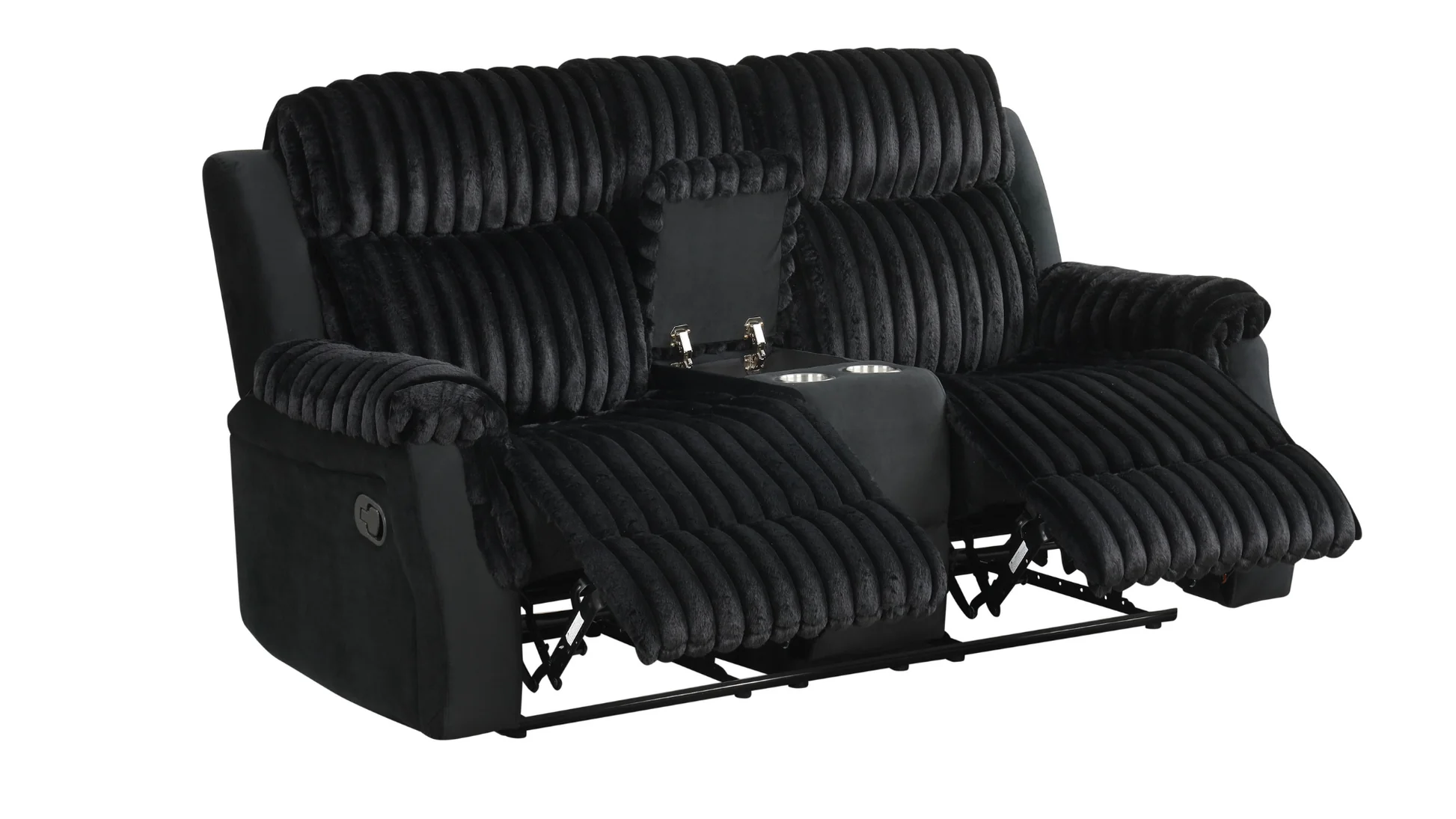 Willow Black 3-Piece Reclining Set - Image 3