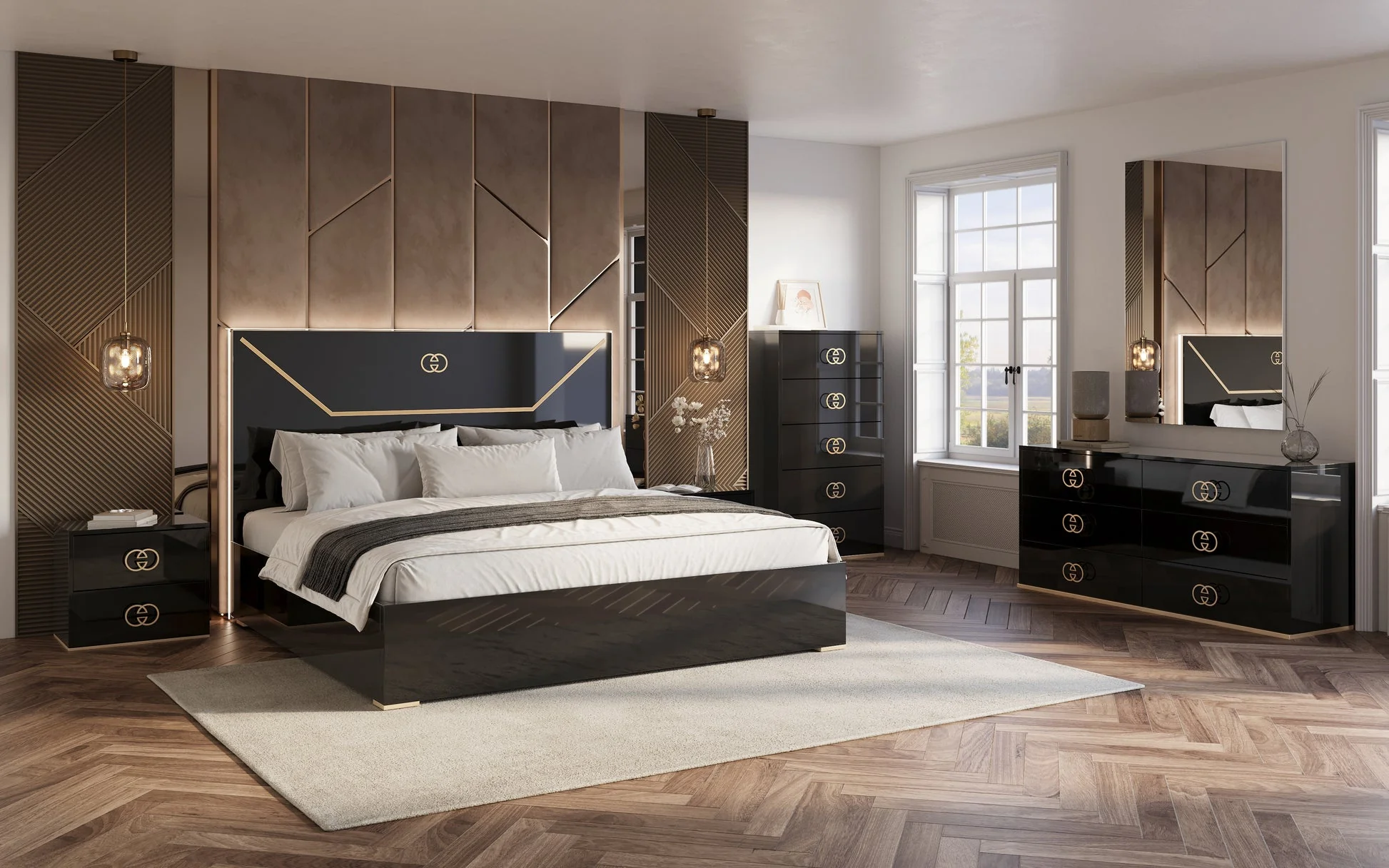 Vogue Black Gold Chest - Image 1