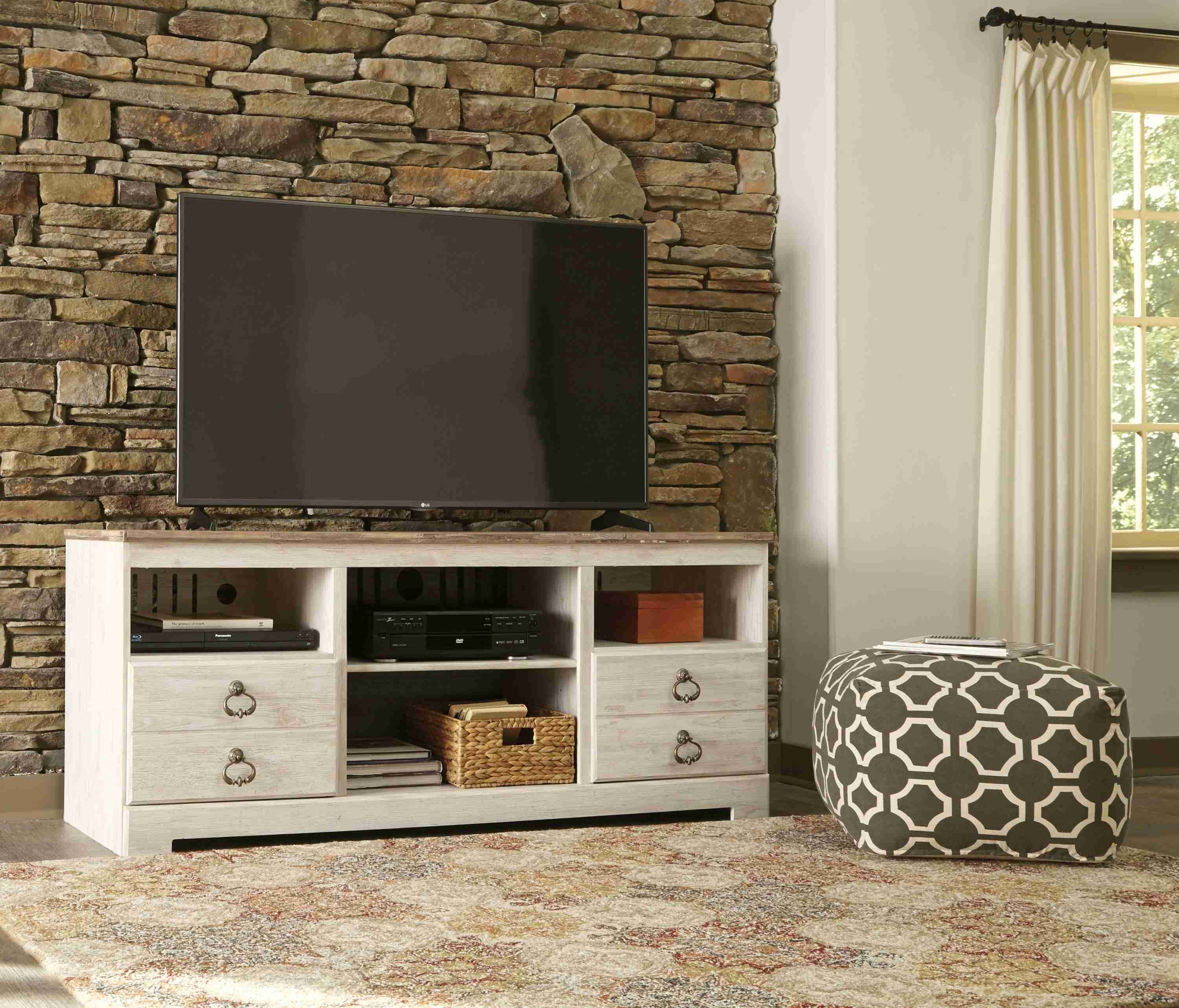 Willowton Whitewash 64" Tv Stand - Image 3