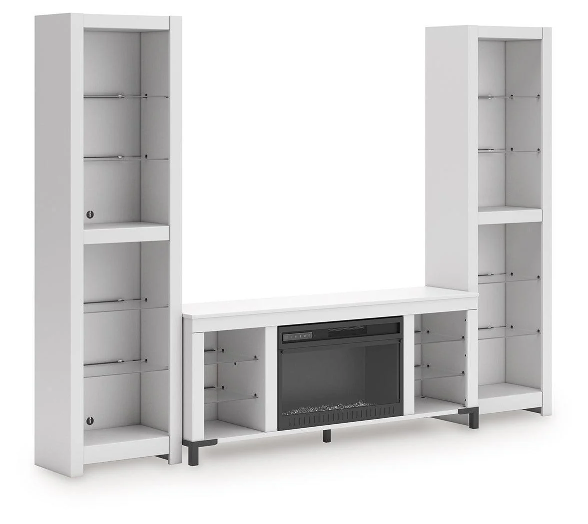 Brollevi White 3-Piece Entertainment Center - Image 2