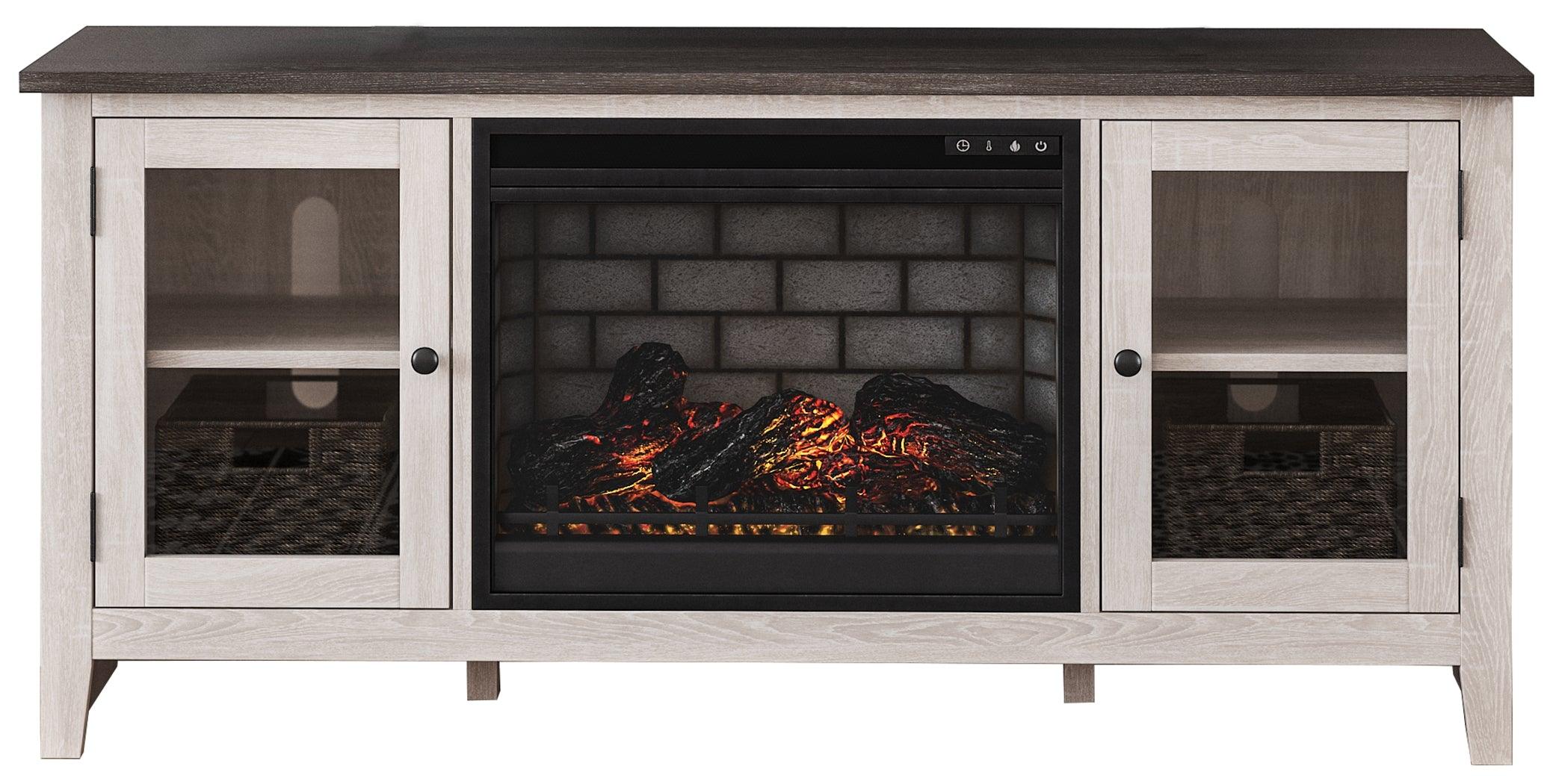 Dorrinson Two-Tone 60" Tv Stand With Electric Fireplace - Image 2