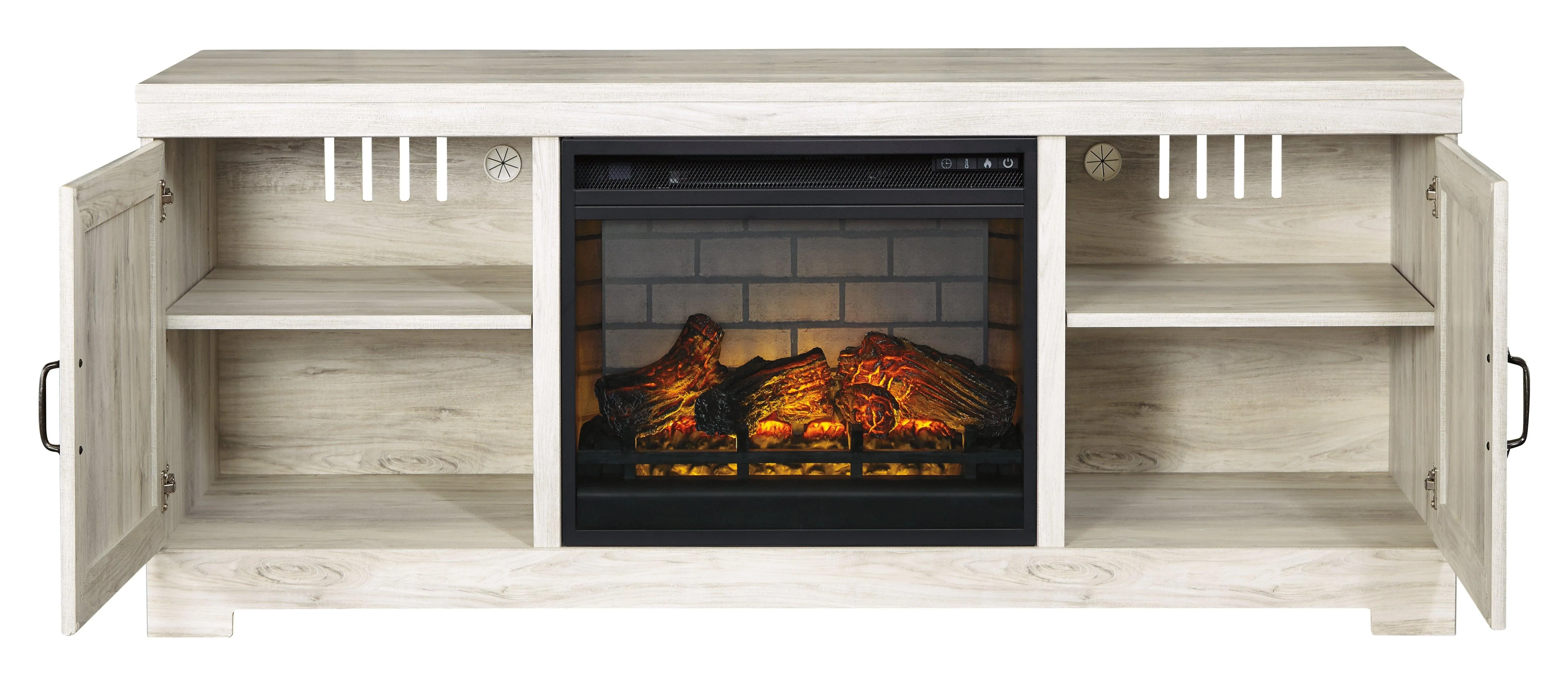 Bellaby Whitewash 63" Tv Stand With Electric Fireplace - Image 3