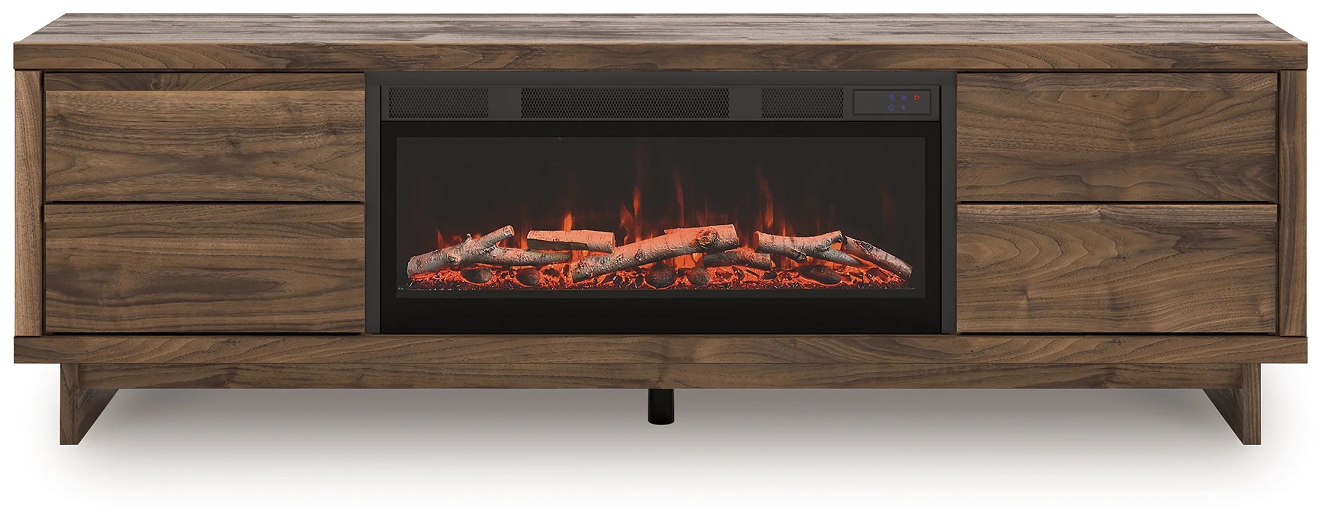 Zadilyn Brown 72" TV Stand with Electric Fireplace - Image 2