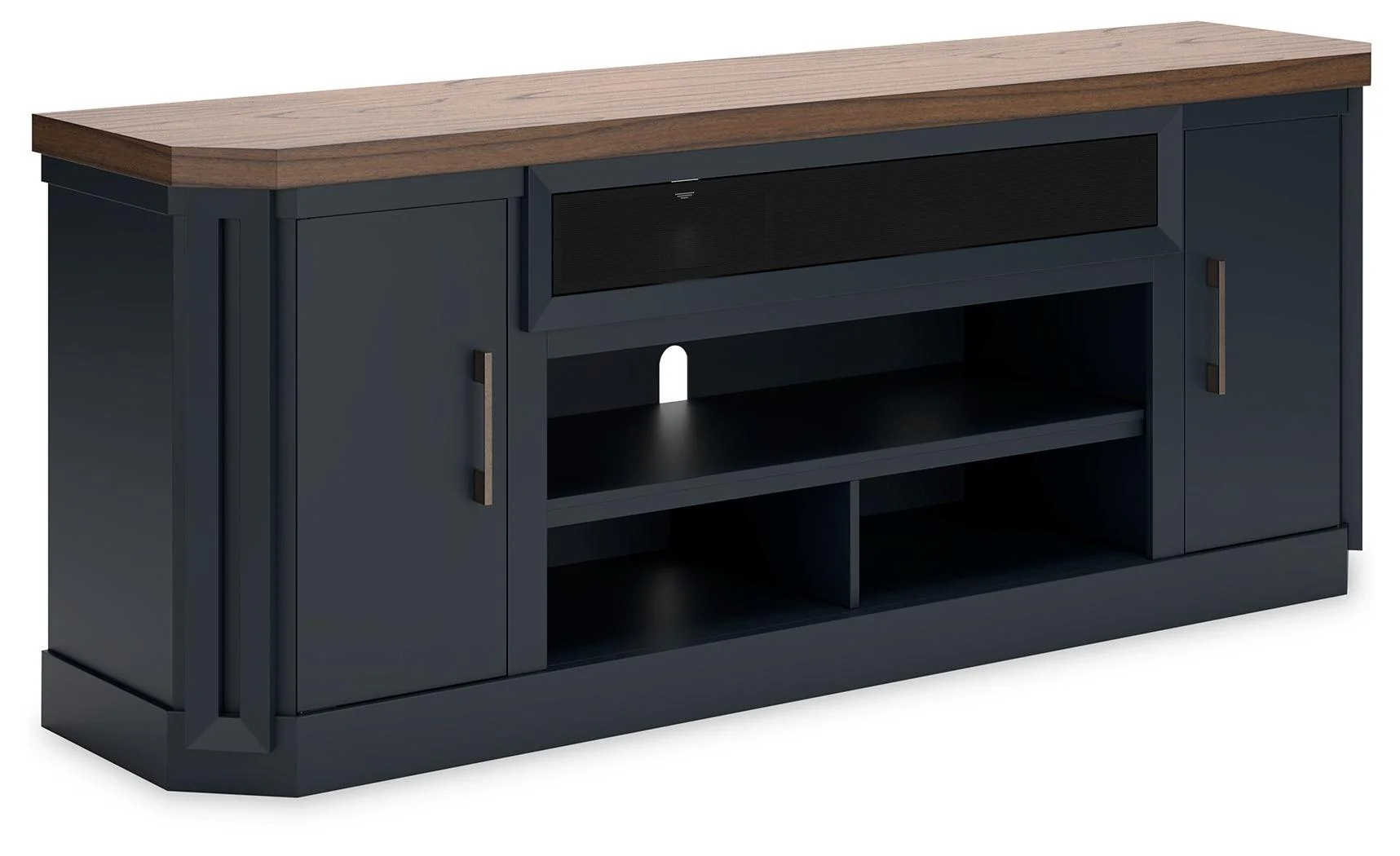Landocken Brown Blue 83" Tv Stand - Image 2