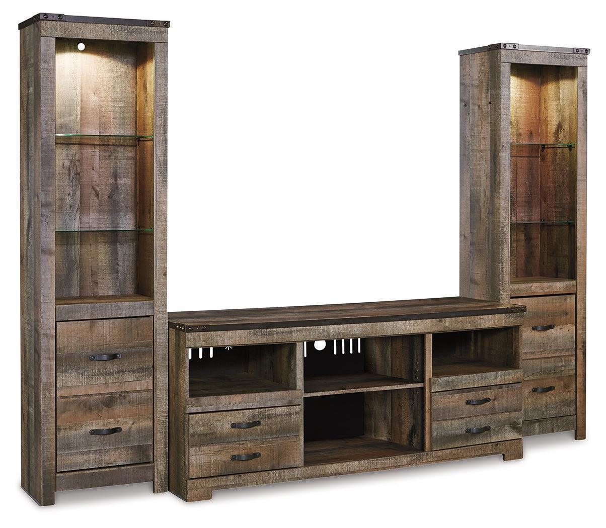 Trinell Brown 3-Piece Entertainment Center - Image 2