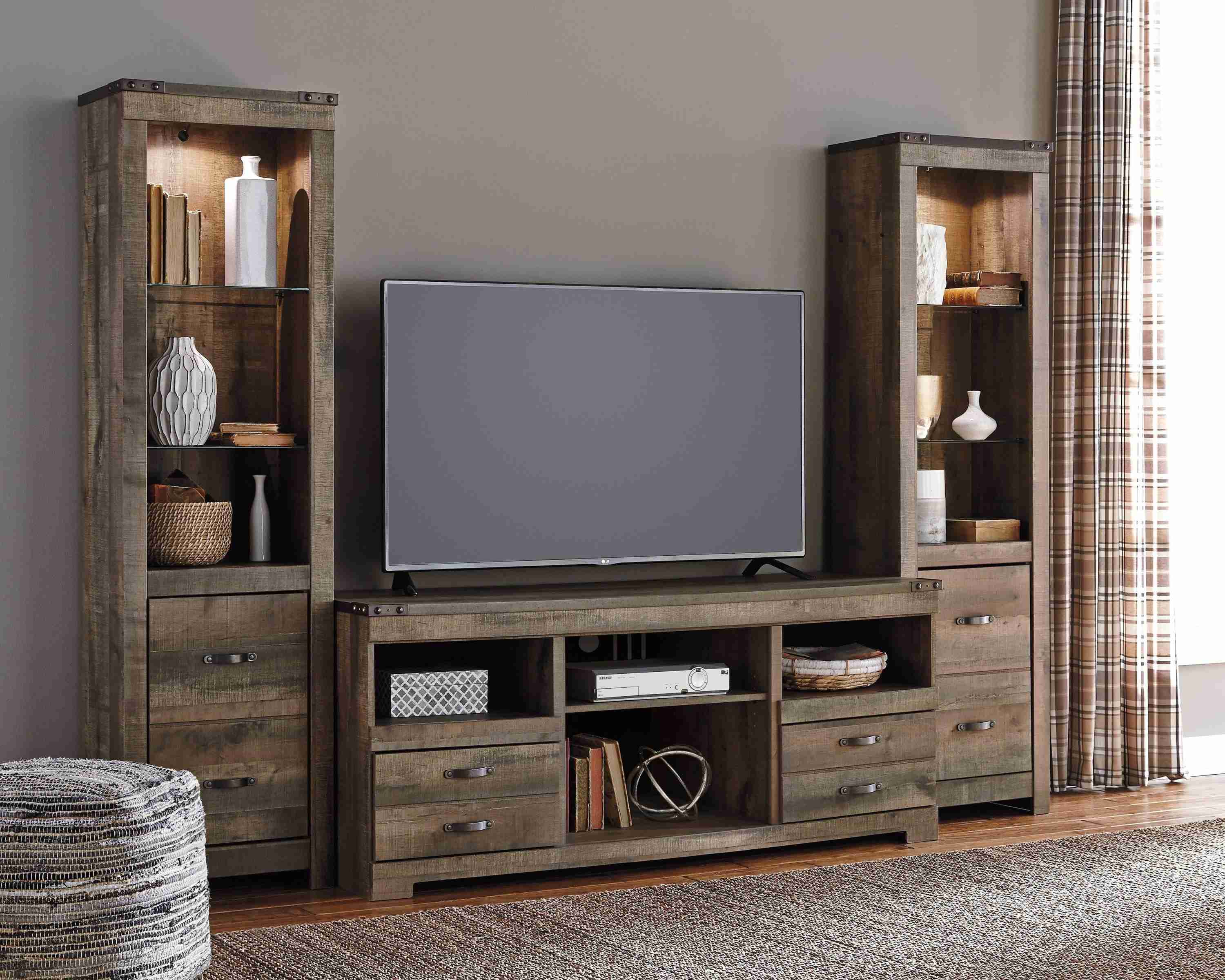 Trinell Brown 3-Piece Entertainment Center - Image 3
