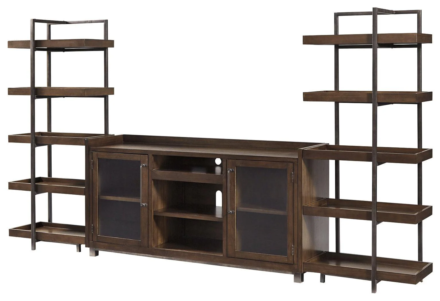 Starmore Brown Gunmetal 3-Piece Entertainment Center - Image 2