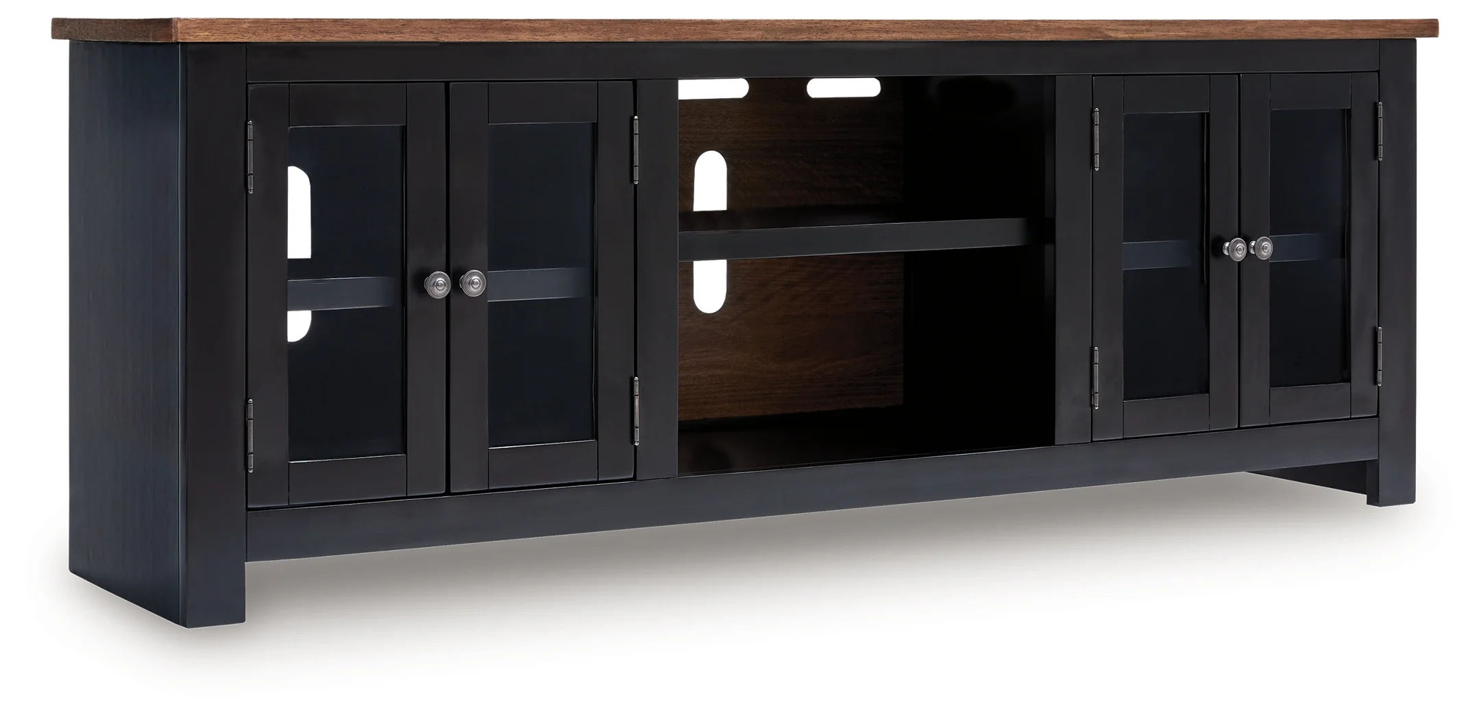 Wildenauer Brown/Black 76" TV Stand - Image 2