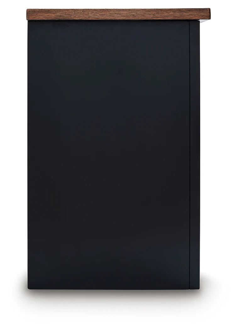 Wildenauer Brown/Black 76" TV Stand with Electric Fireplace - Image 3