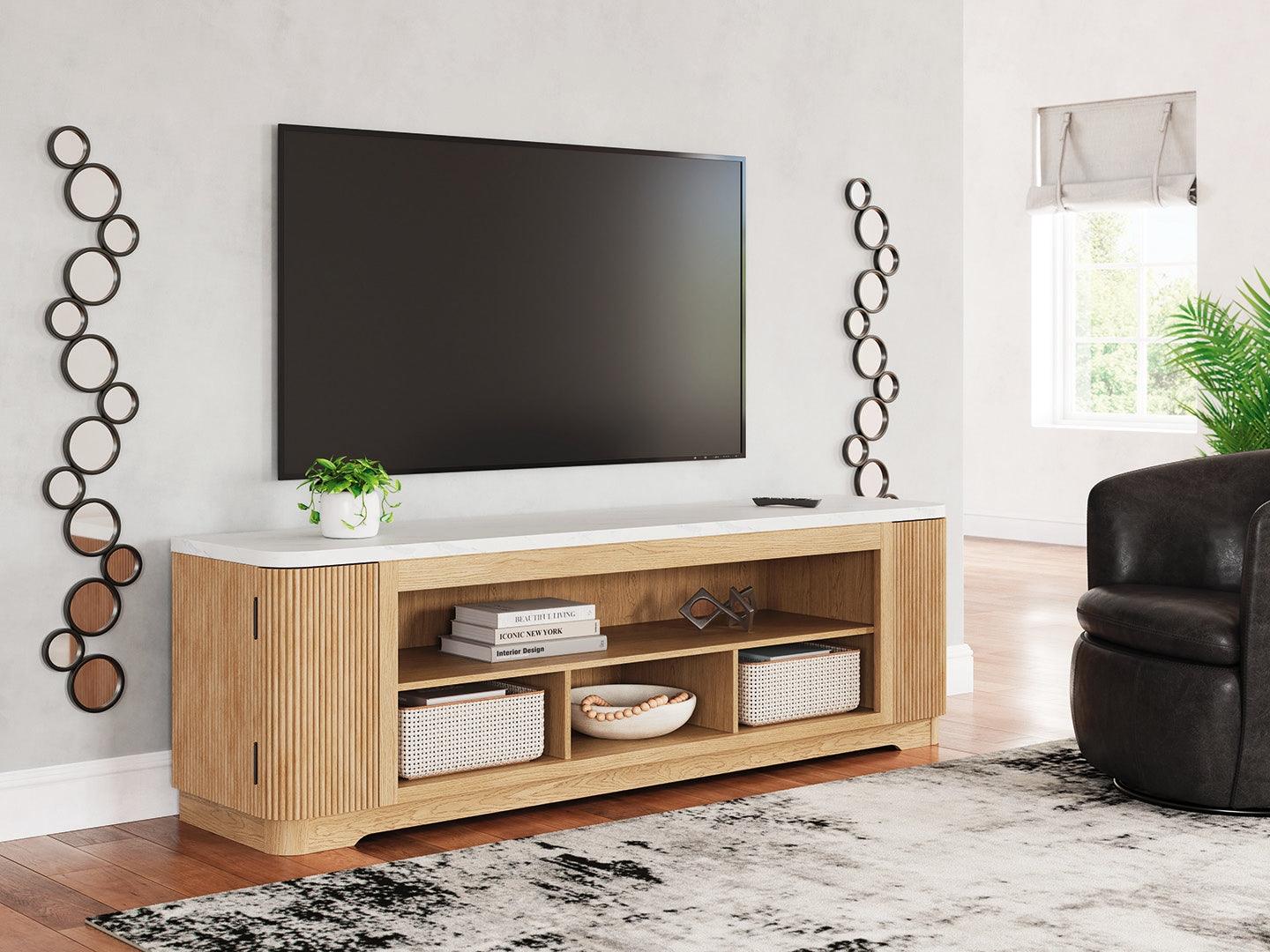 Camdill Light Brown 80" TV Stand - Image 1