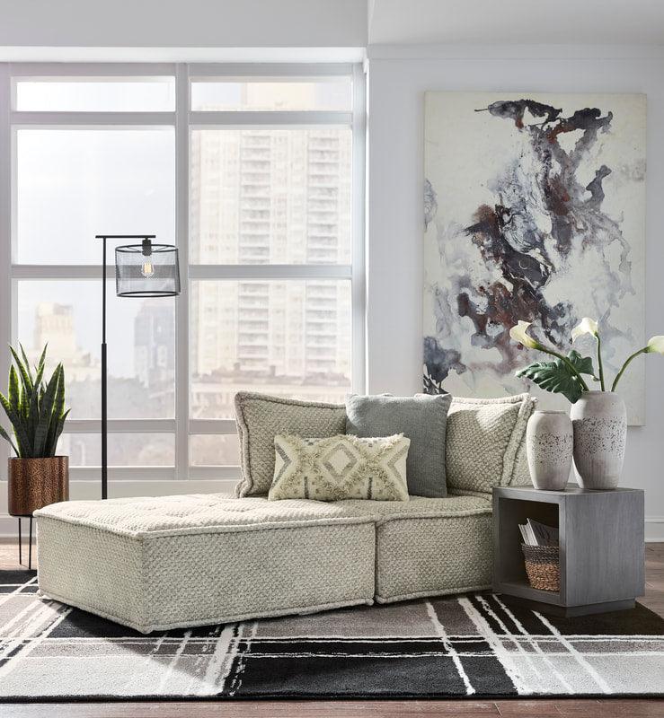 Bales Happy Beige Armless Modular Accent Chair - Image 2