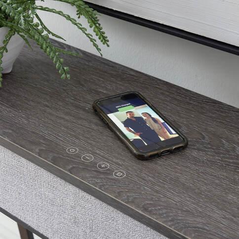 Sethlen Console Sofa Table W speaker Charger - Image 3