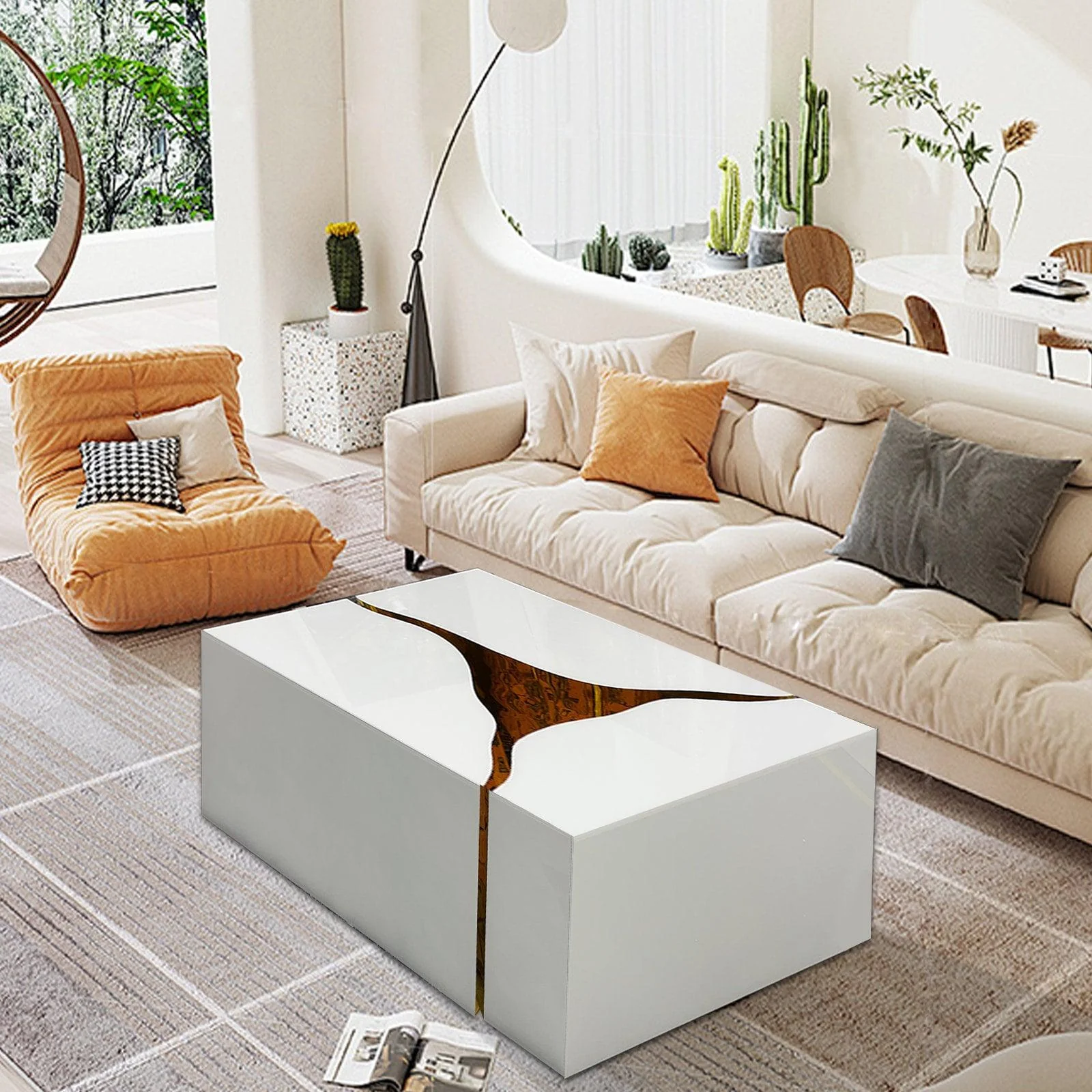 Ariana White Coffee Table - Image 2