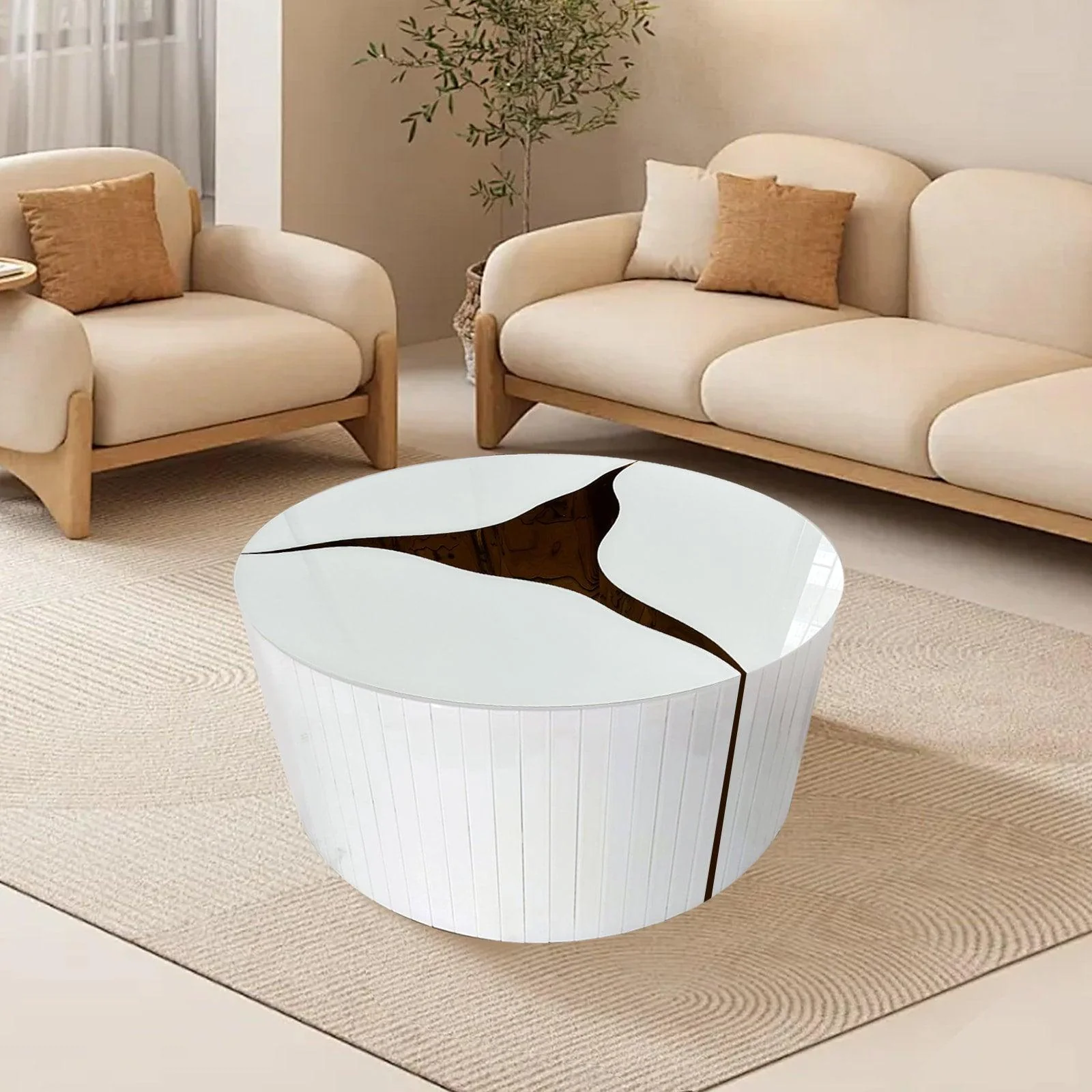 Ashton White Coffee Table - Image 2