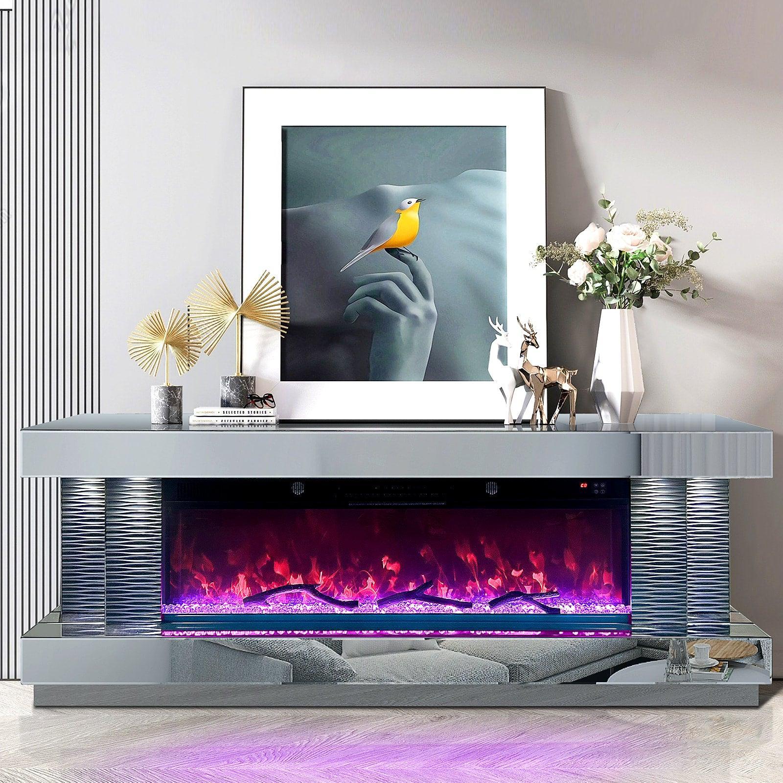 A90 TV Stand W fireplace
