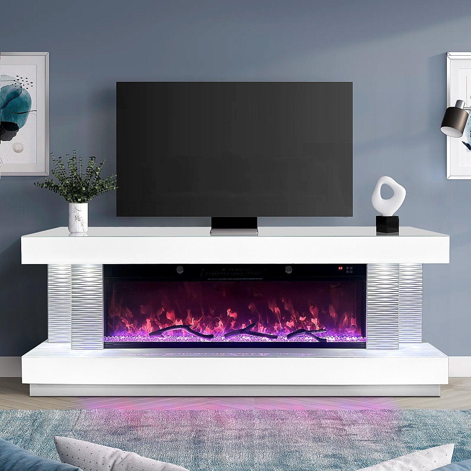 A91 TV Stand W fireplace
