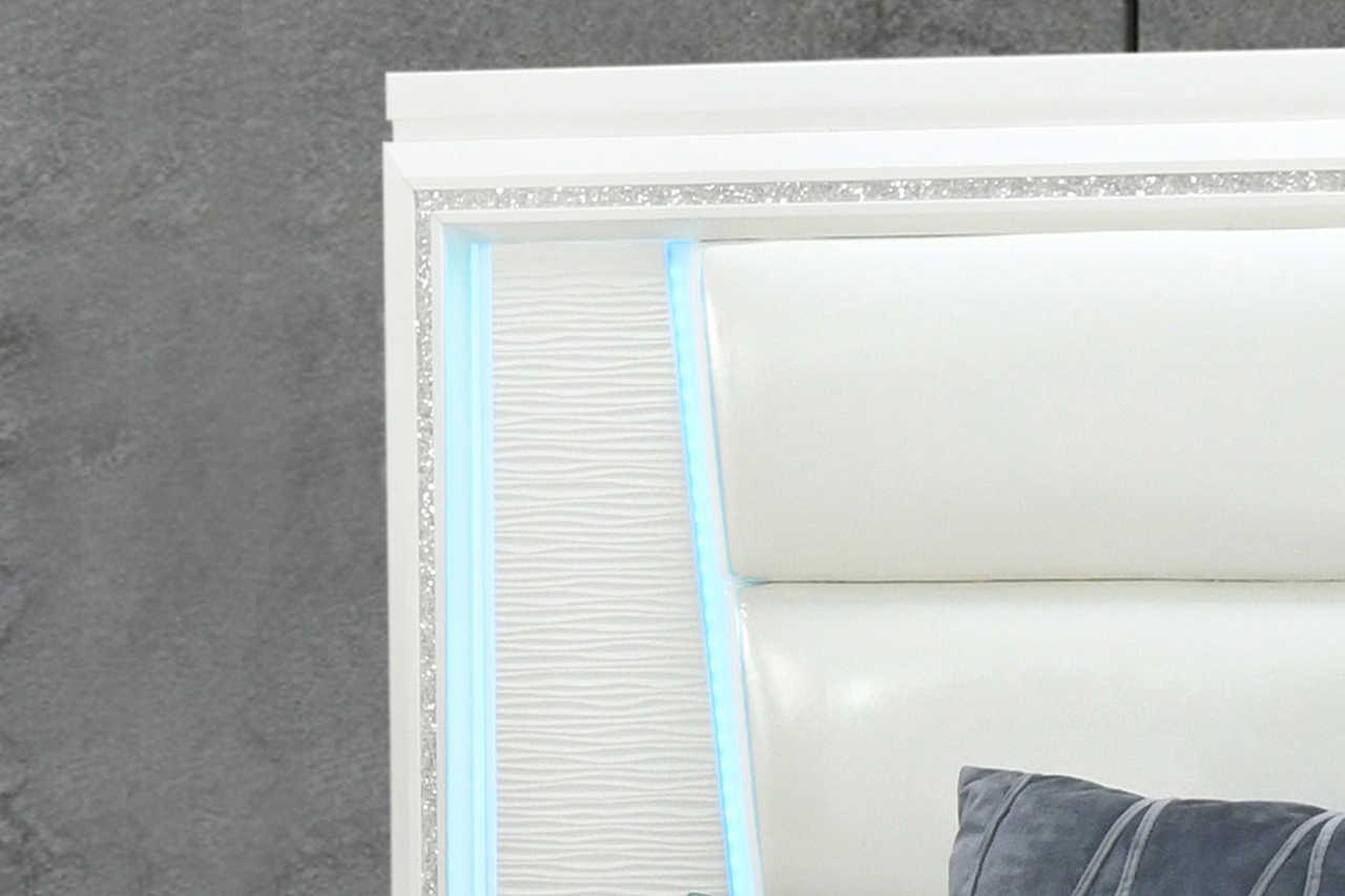 Aanya White LED Dresser & Mirror - Image 3
