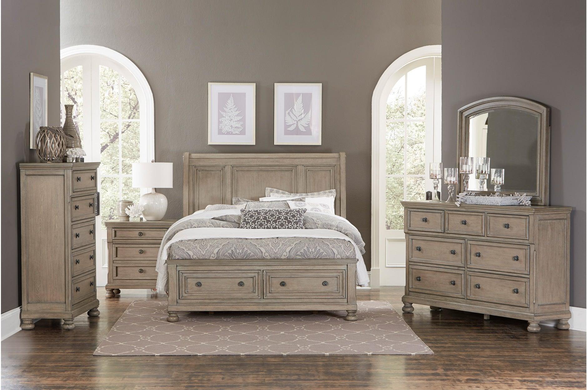 Bethel Gray Storage Sleigh Bedroom Set - Image 1