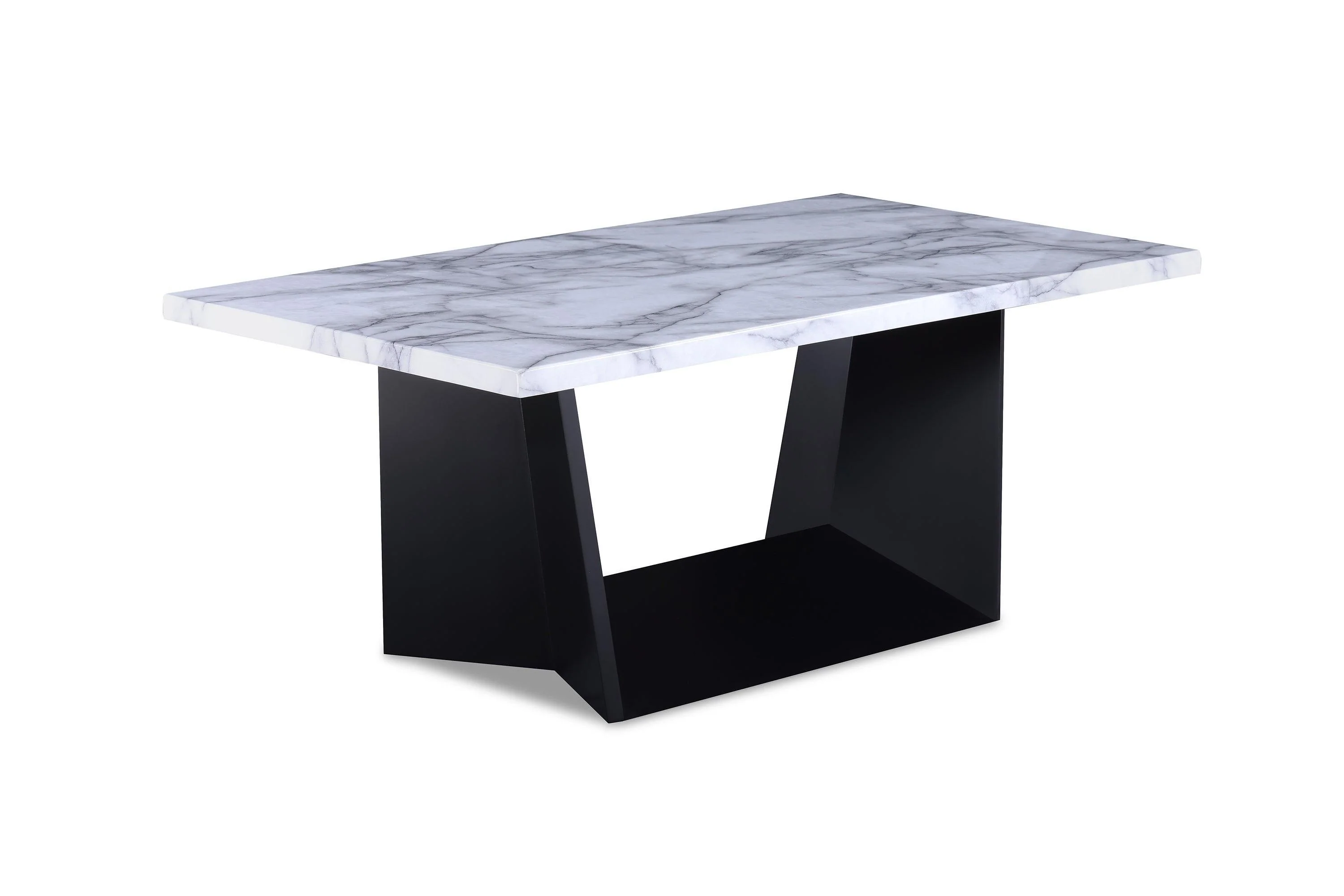 Adea Black White Marble Top Cocktail Group Coffee Table - Image 2