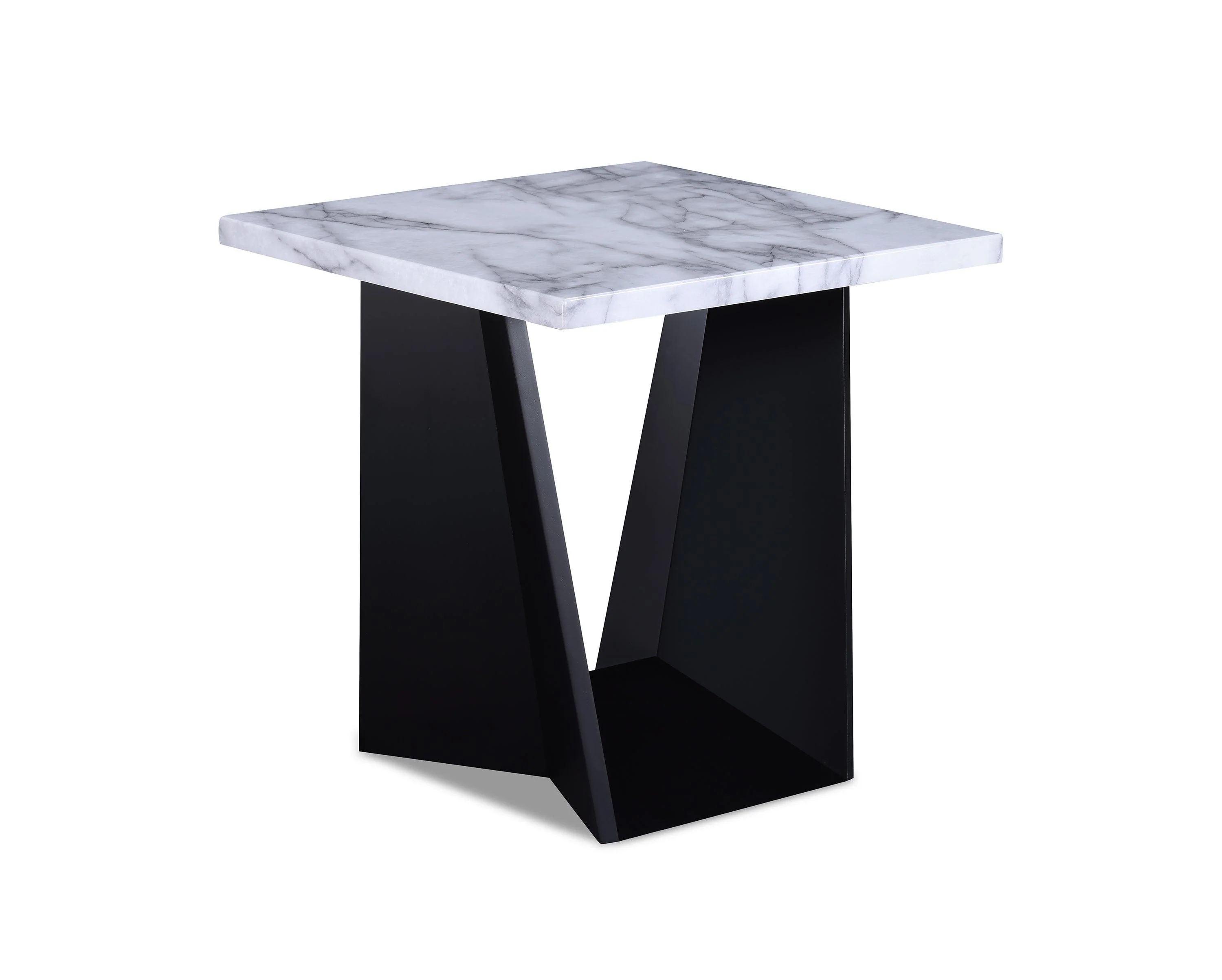 Adea Black White Marble Top Cocktail Group Coffee Table - Image 3