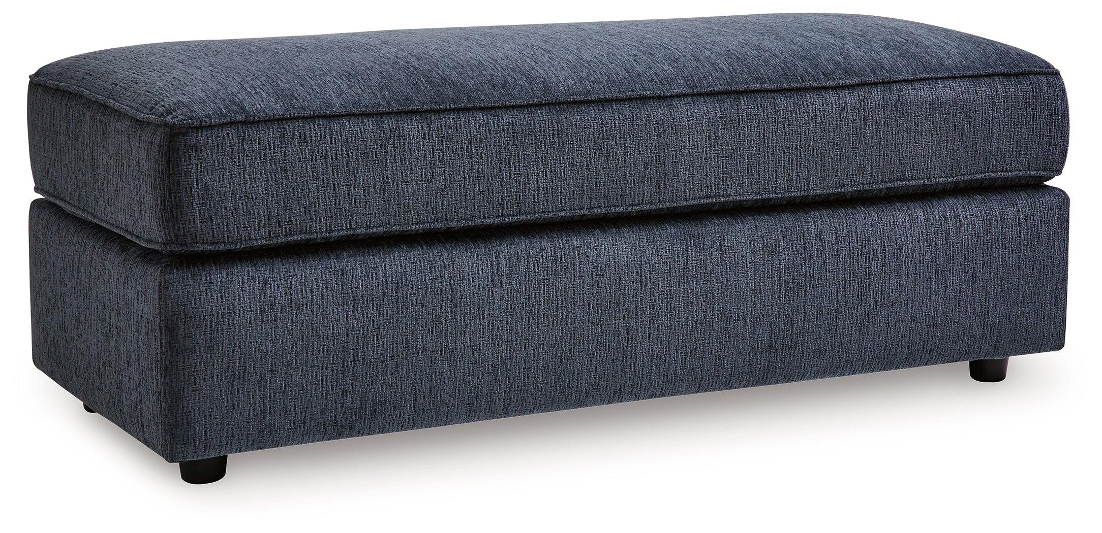 Albar Place Cobalt Chenille Oversized Accent Ottoman - Image 2