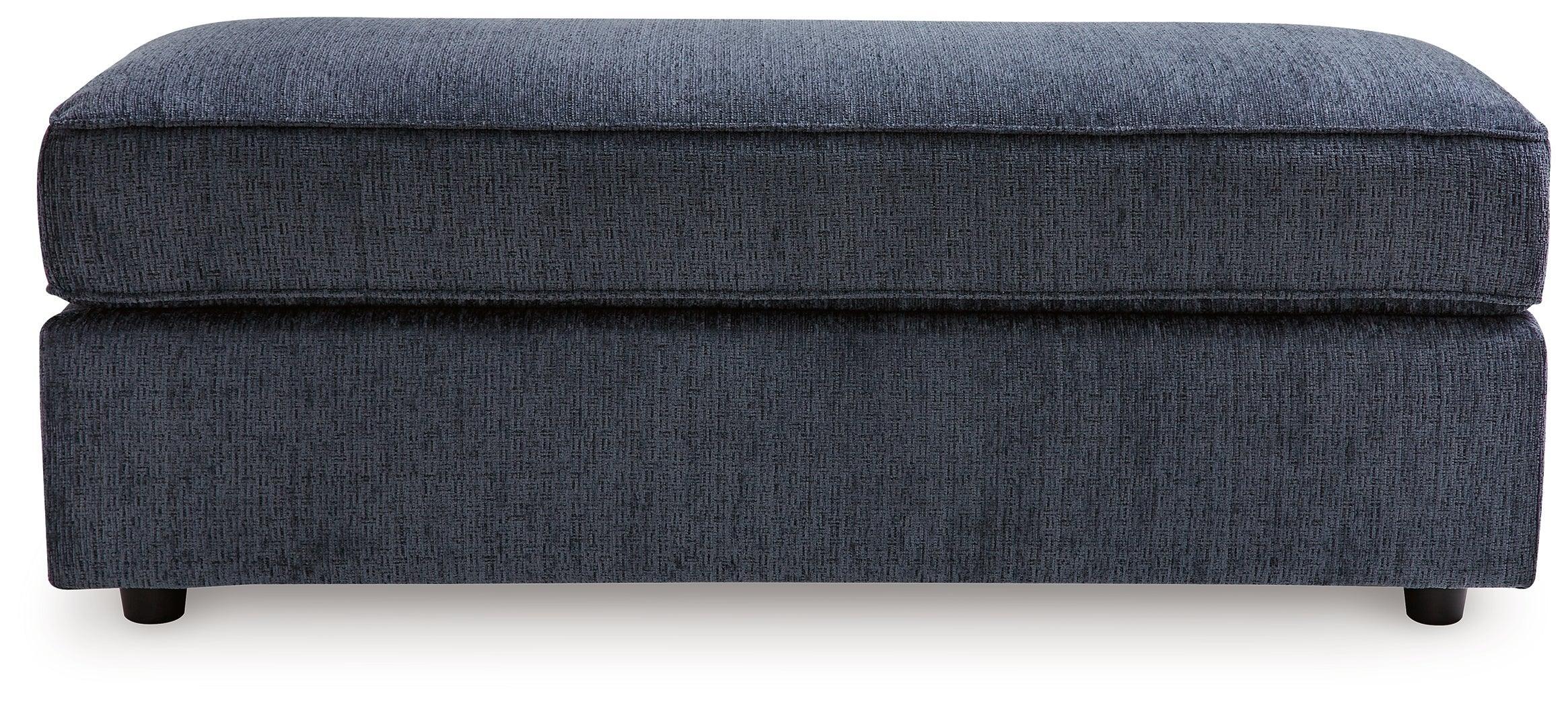 Albar Place Cobalt Chenille Oversized Accent Ottoman - Image 3